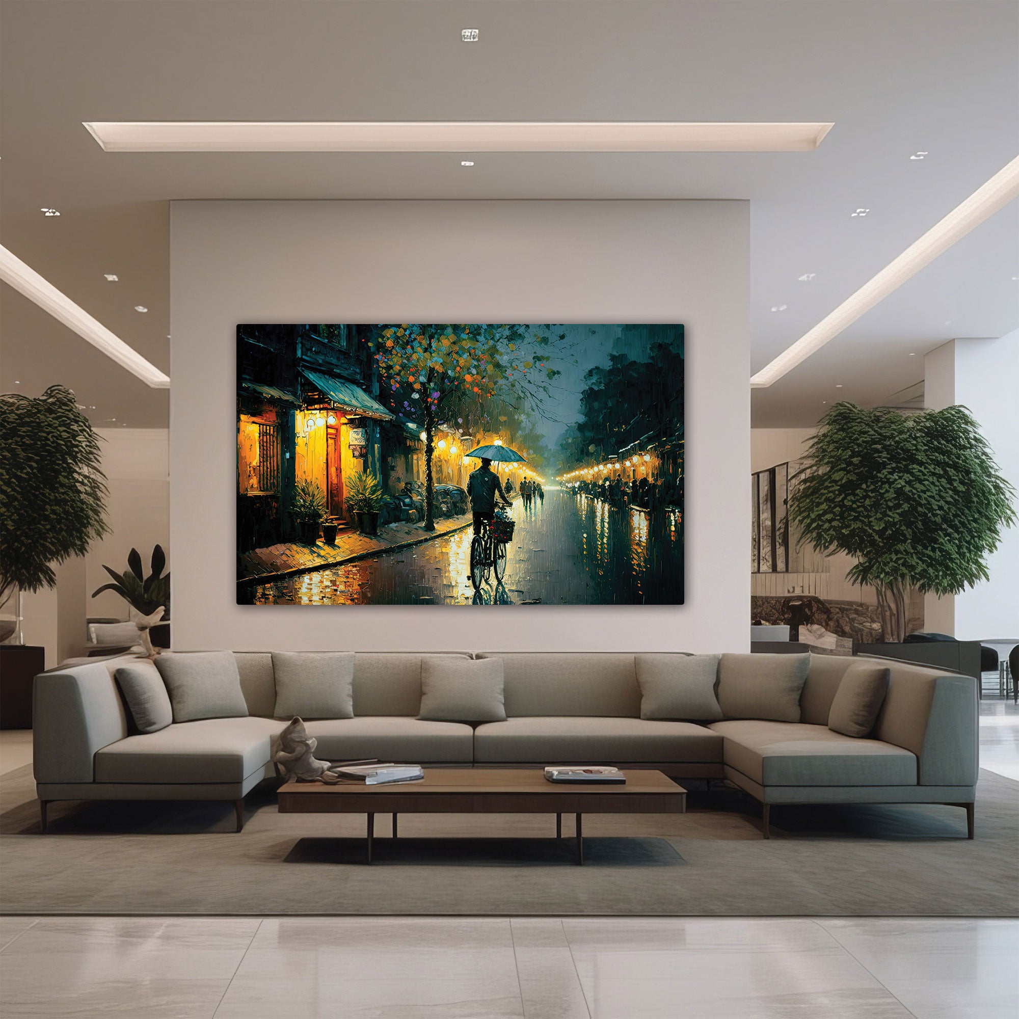 NightAbstract Canvas painting with frame Big Size Wall Art for living room,Bedroom,Drawing room,Hotels