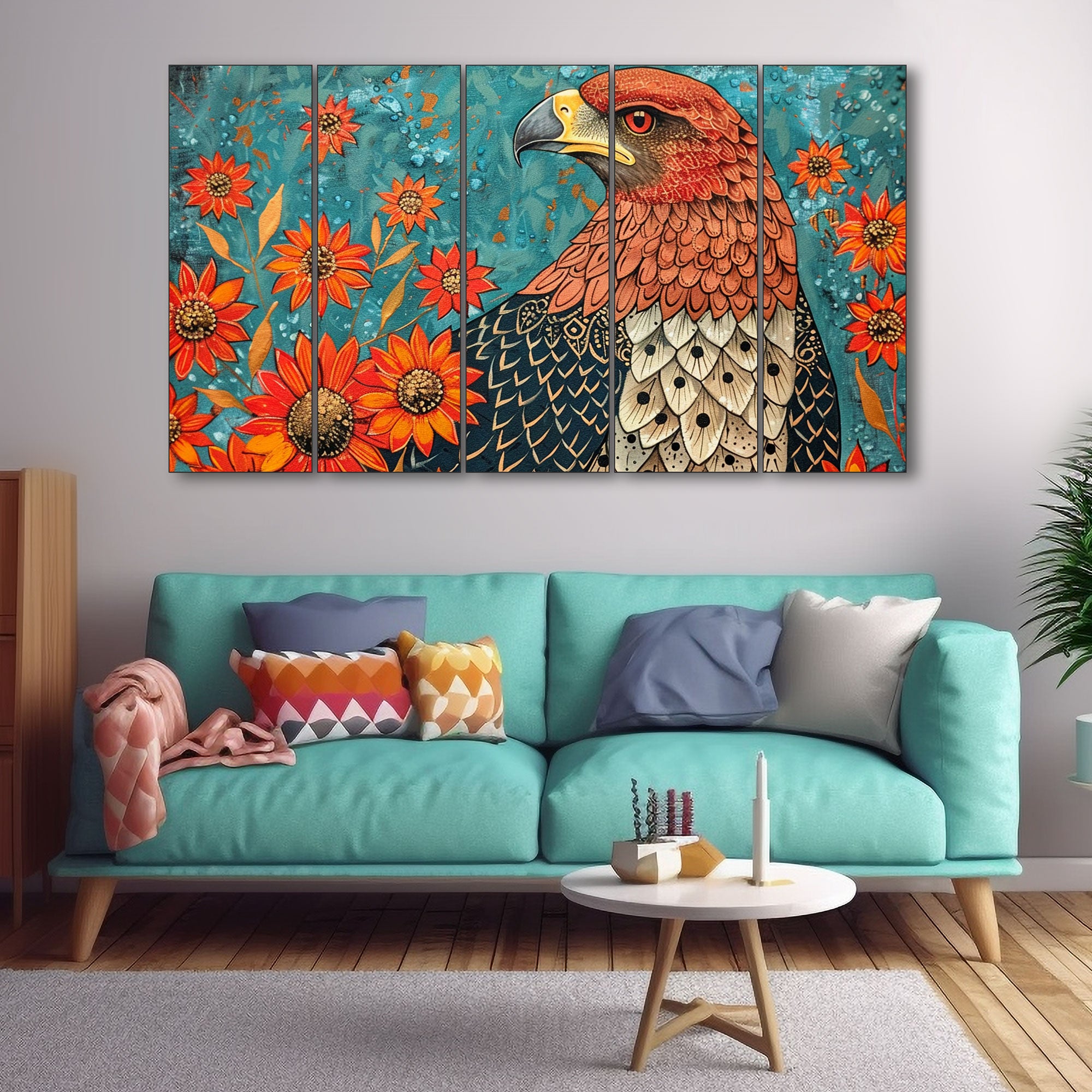 Birds Painting with frame Big Size Wall Art for living room,Bedroom,Drawing room,Hotels