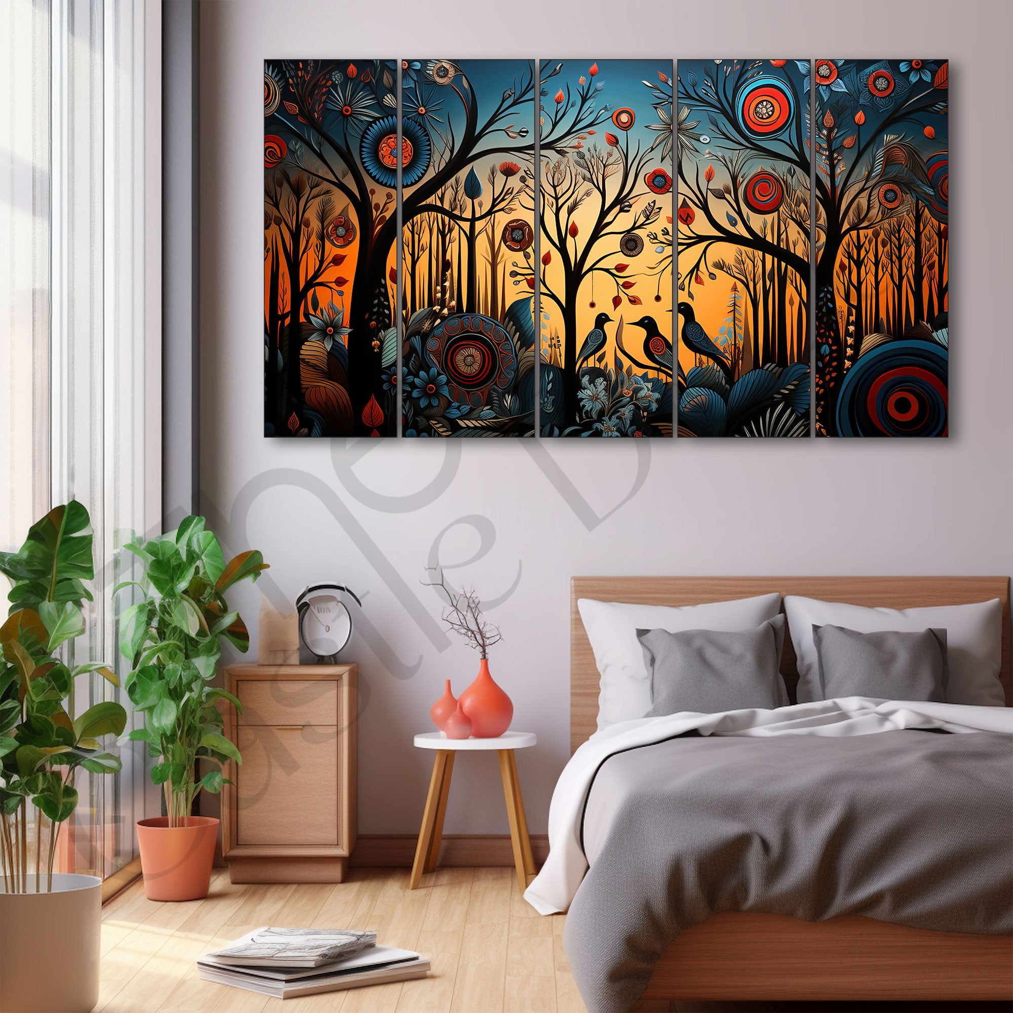 Birds Painting with frame Big Size Wall Art for living room,Bedroom,Drawing room,Hotels