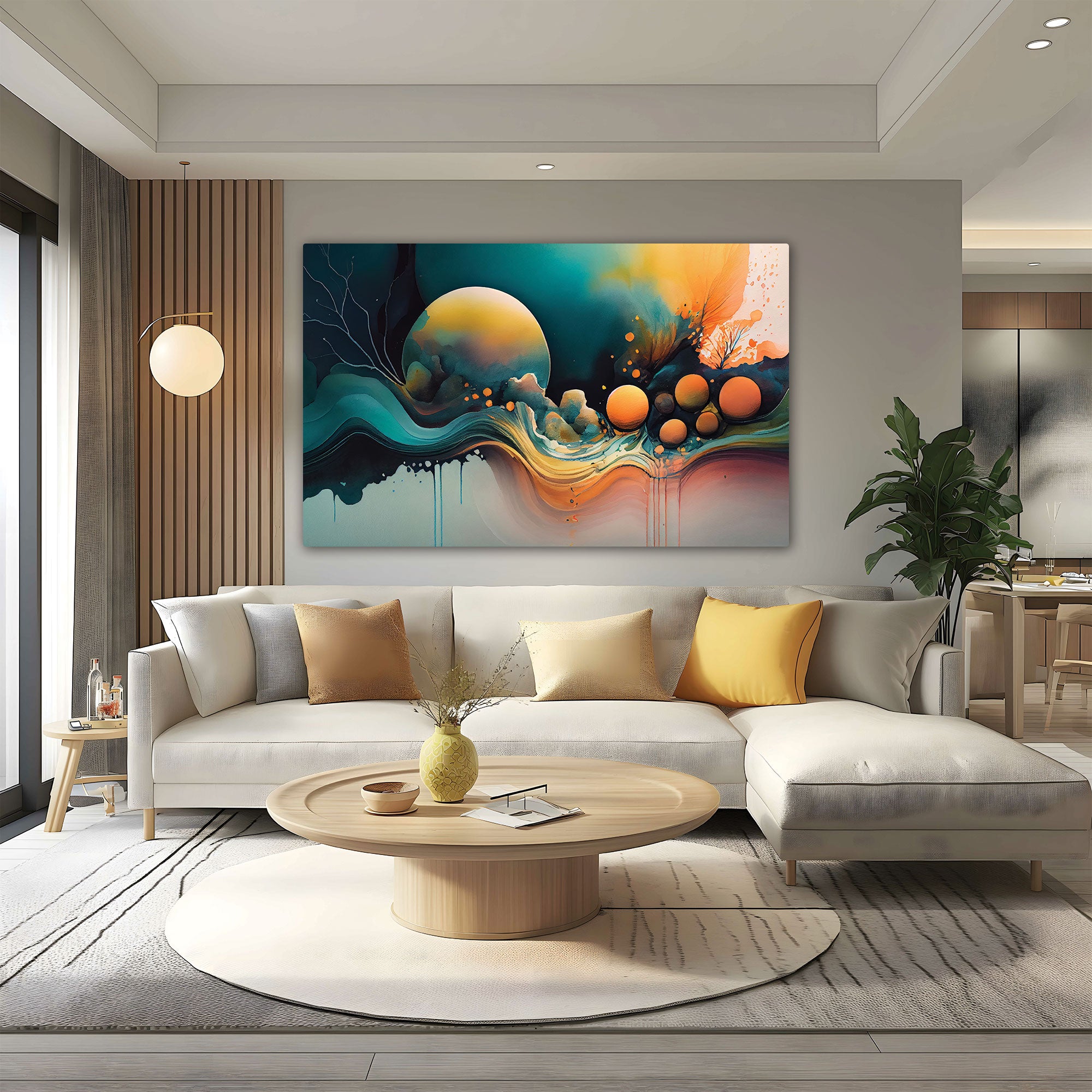 Multicolor Canvas painting with frame Big Size Wall Art for living room,Bedroom,Drawing room,Hotels