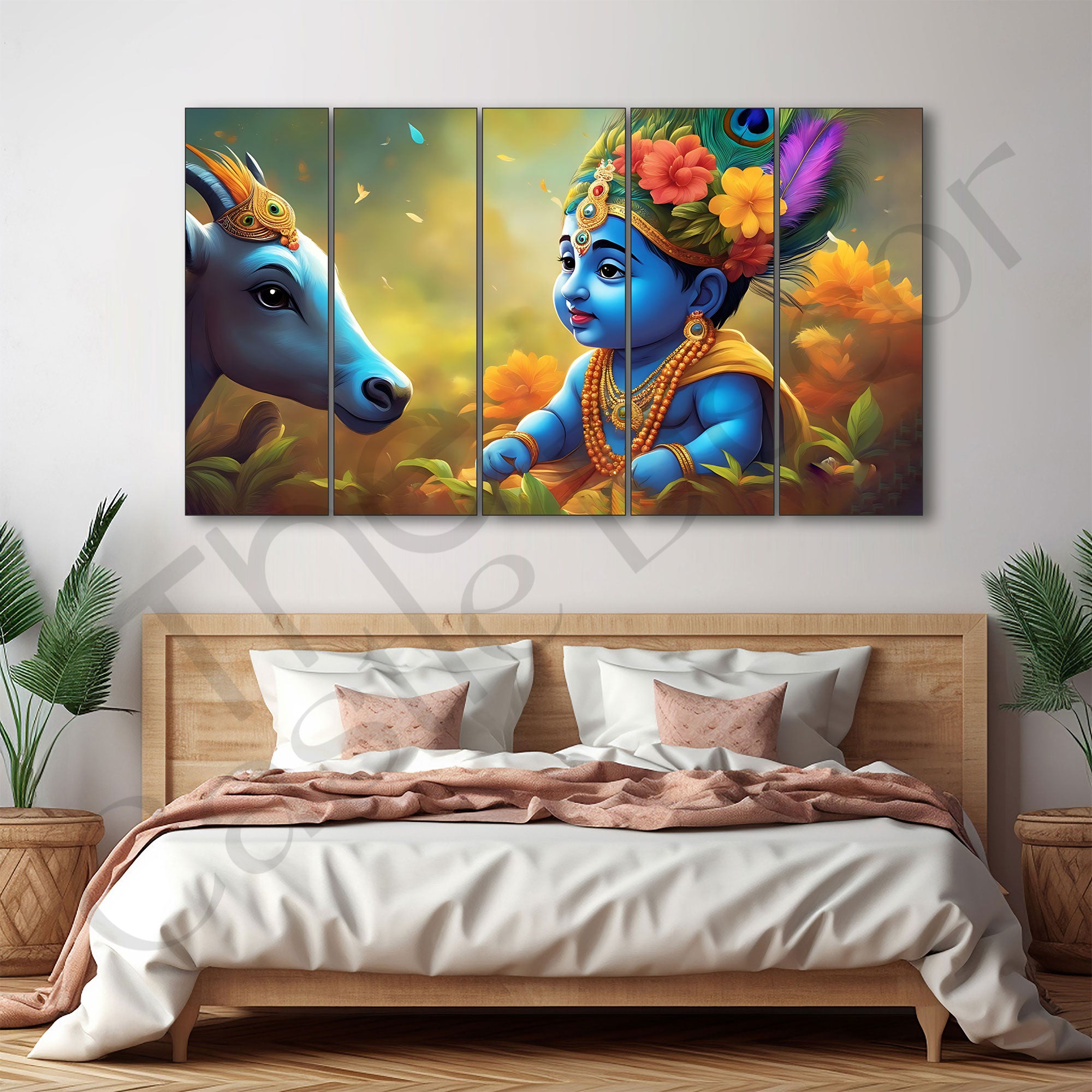 Bal Gopal Painting with frame Big Size Wall Art for living room,Bedroom,Drawing room,Hotels