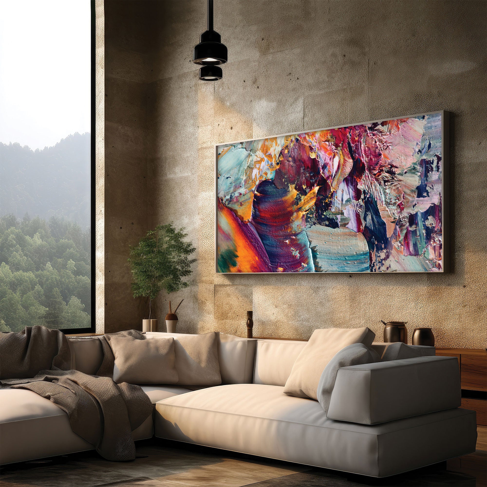 Abstract Canvas painting with frame Big Size Wall Art for living room,Bedroom,Drawing room,Hotels