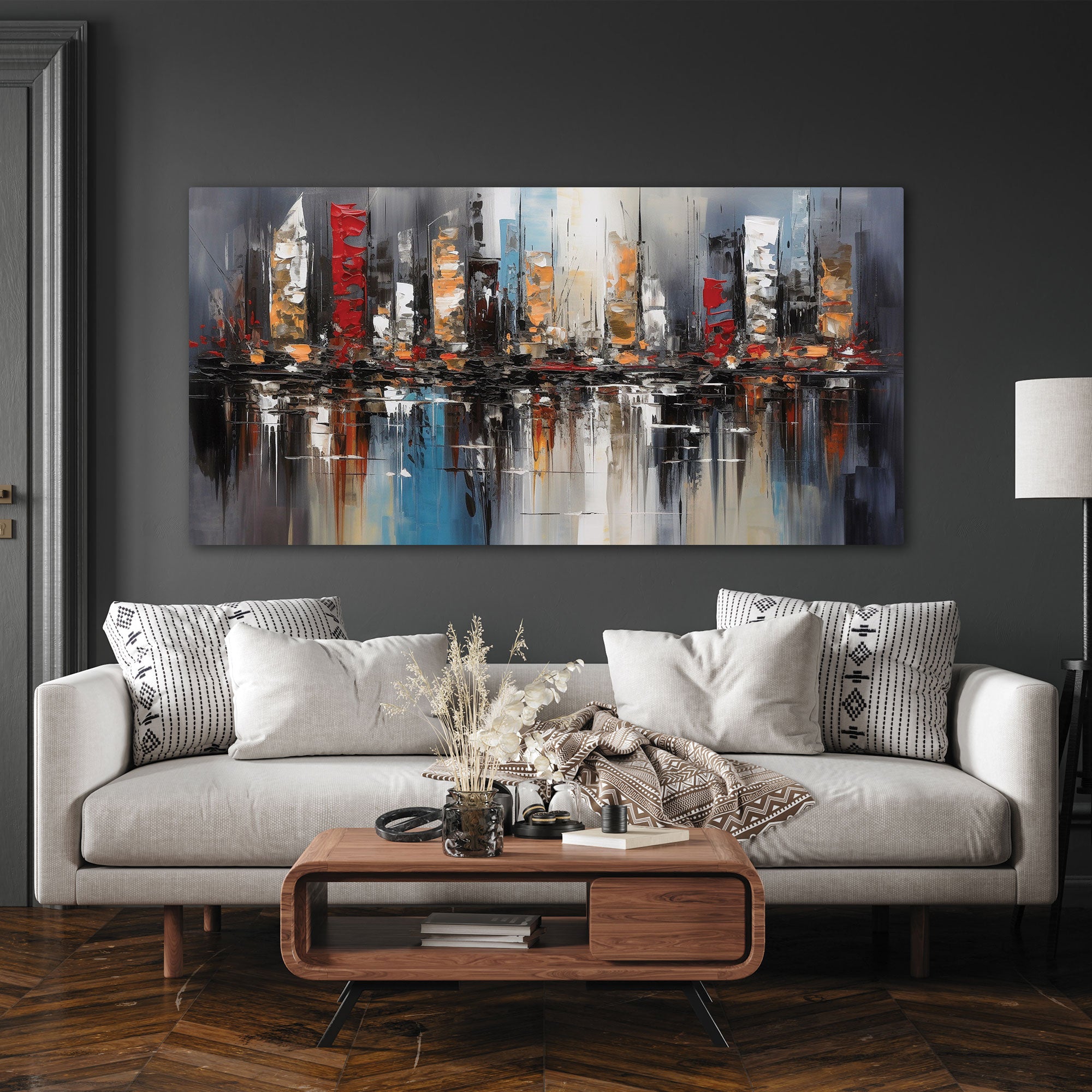 ModernAbstract Canvas painting with frame Big Size Wall Art for living room,Bedroom,Drawing room,Hotels