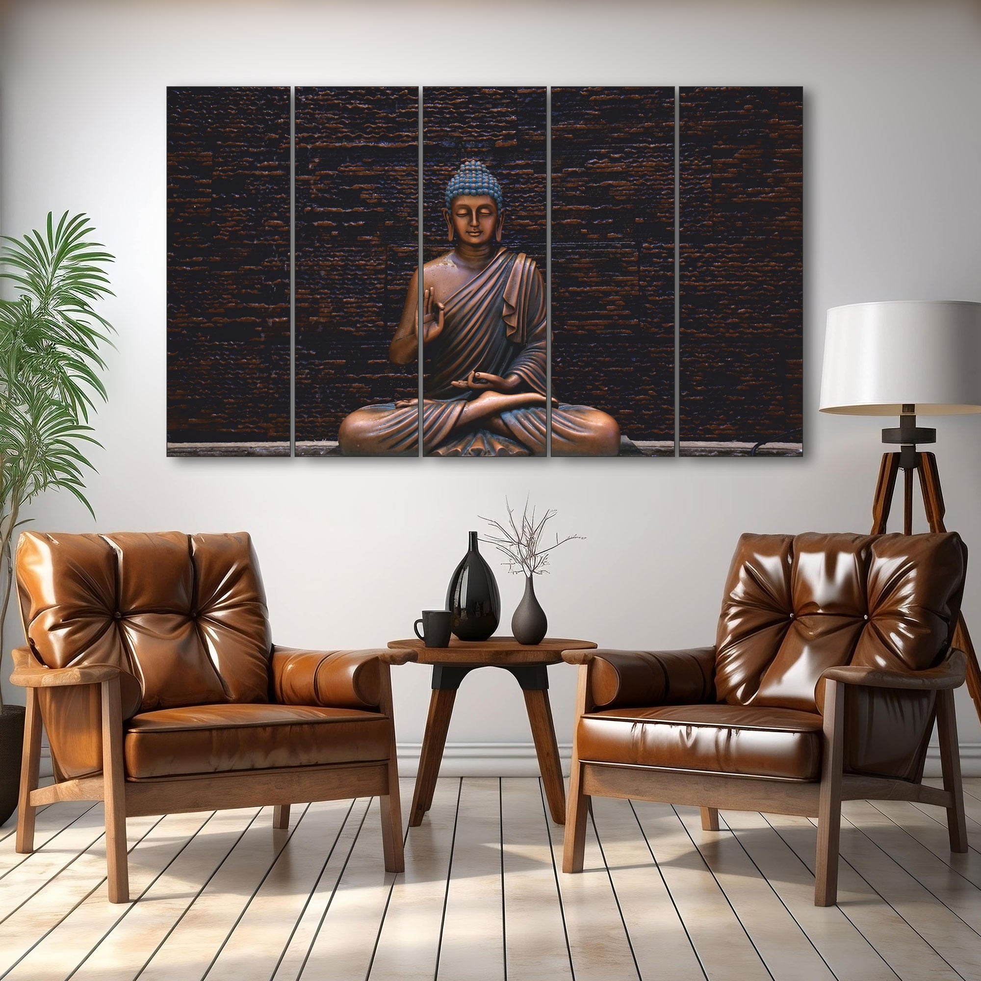 Lord Budha Painting with frame Big Size Wall Art for living room,Bedroom,Drawing room,Hotels