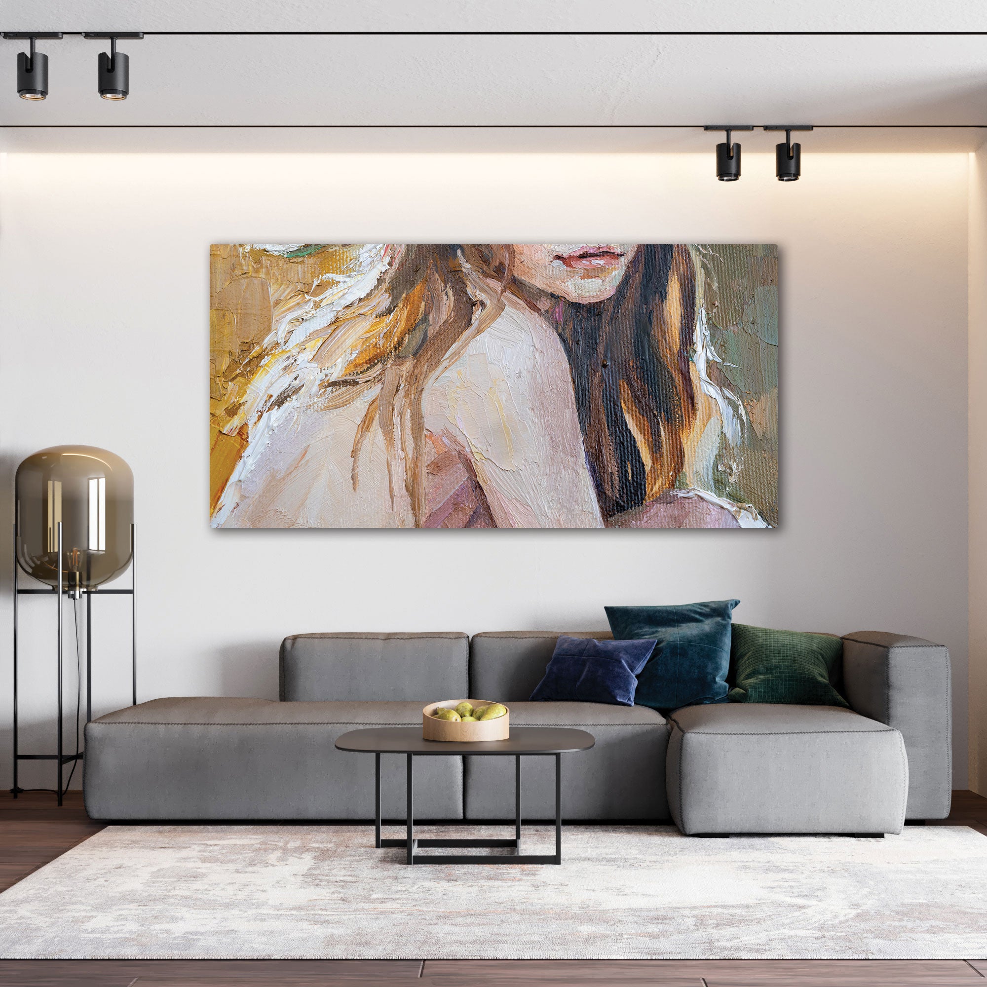 WomenAbstract Canvas painting with frame Big Size Wall Art for living room,Bedroom,Drawing room,Hotels
