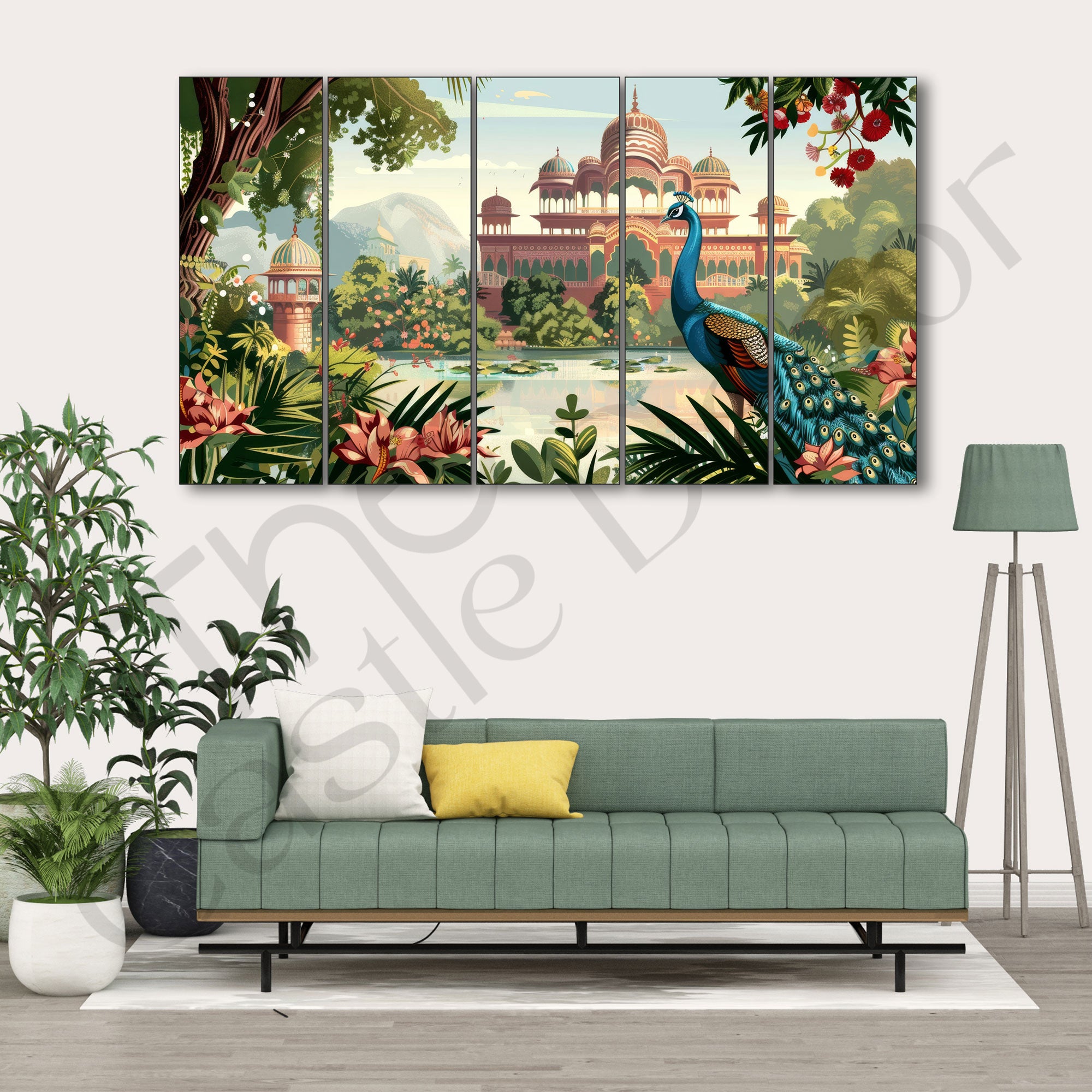 Pichwai Madhubani Painting with frame Big Size Wall Art for living room,Bedroom,Drawing room,Hotels