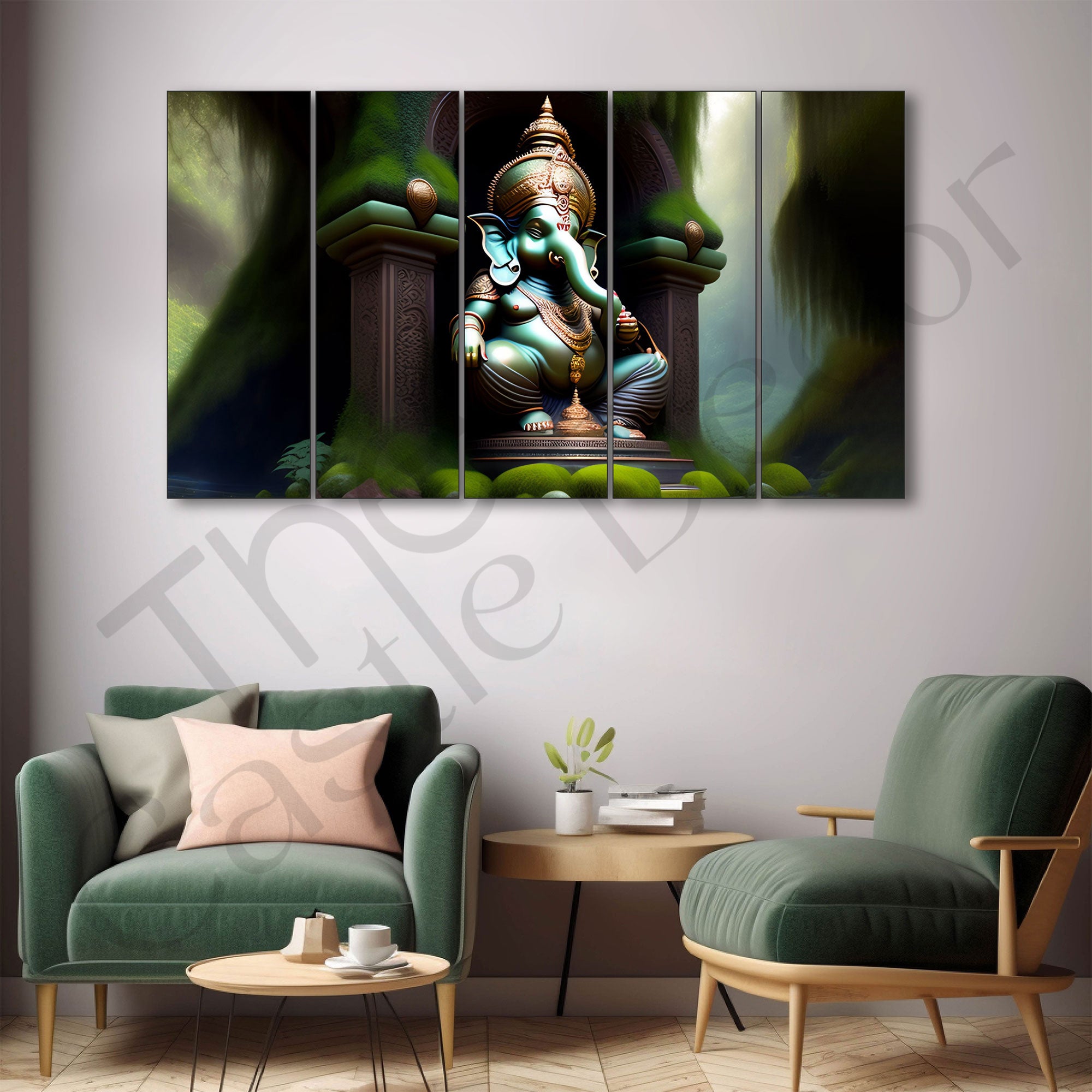 Lord Ganesha Painting with frame Big Size Wall Art for living room,Bedroom,Drawing room,Hotels