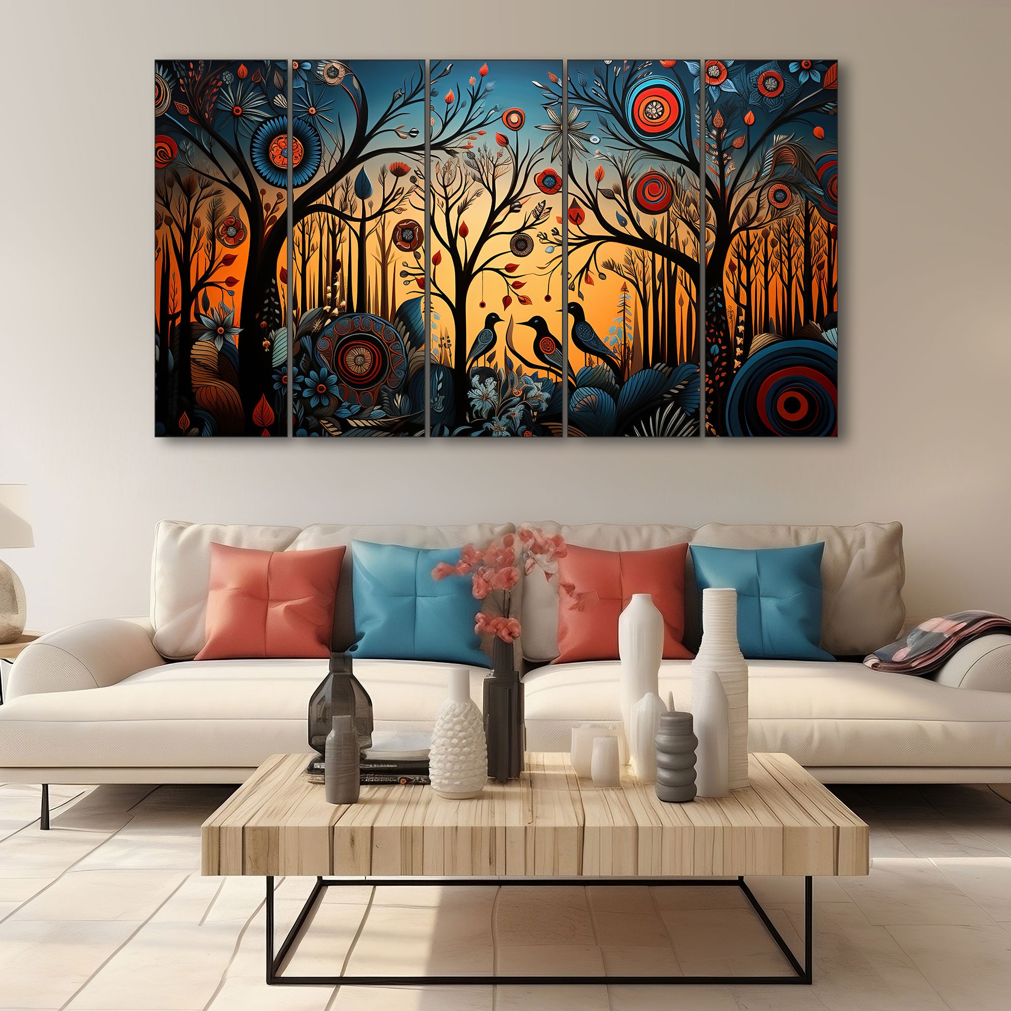 Birds Painting with frame Big Size Wall Art for living room,Bedroom,Drawing room,Hotels