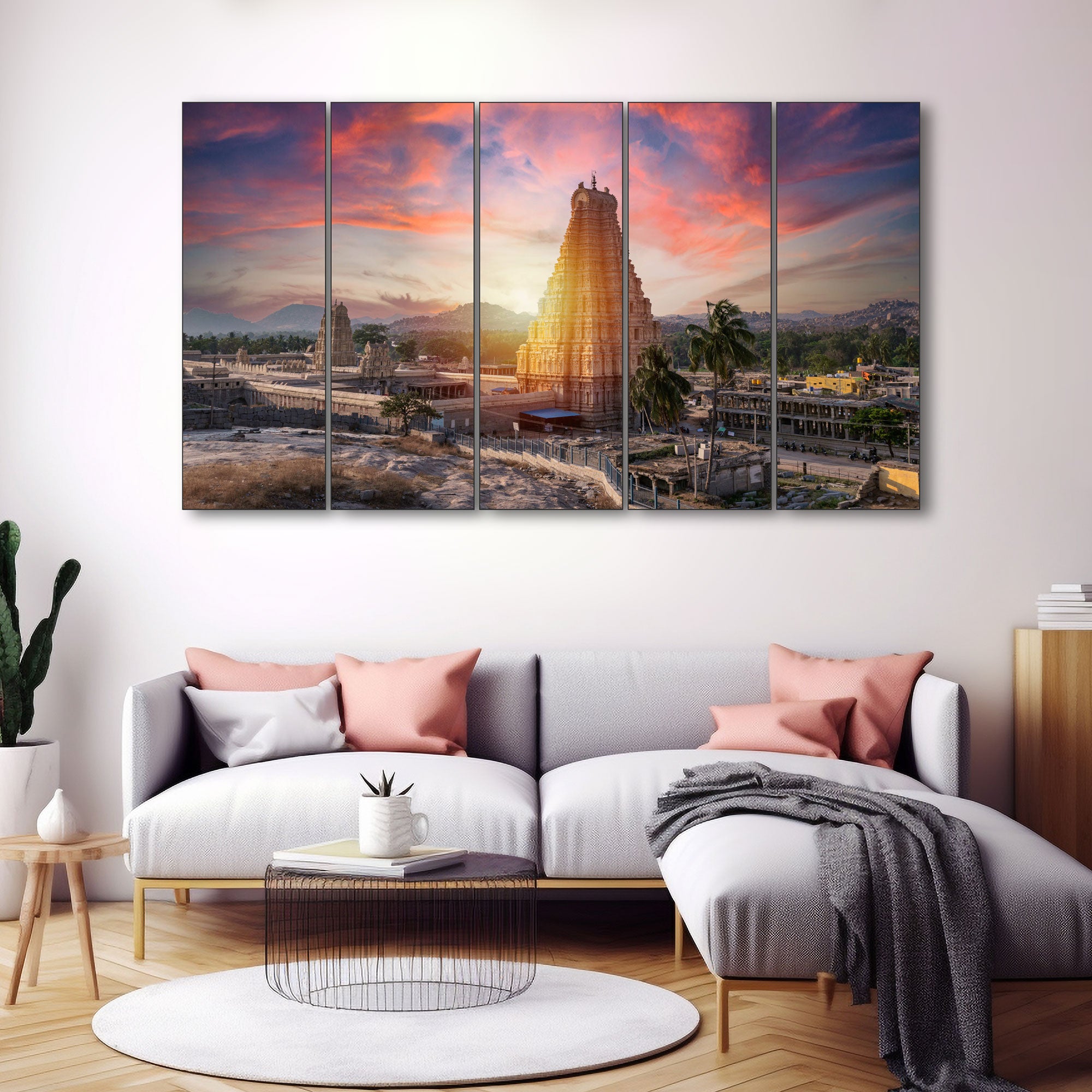 Temple Painting with frame Big Size Wall Art for living room,Bedroom,Drawing room,Hotels