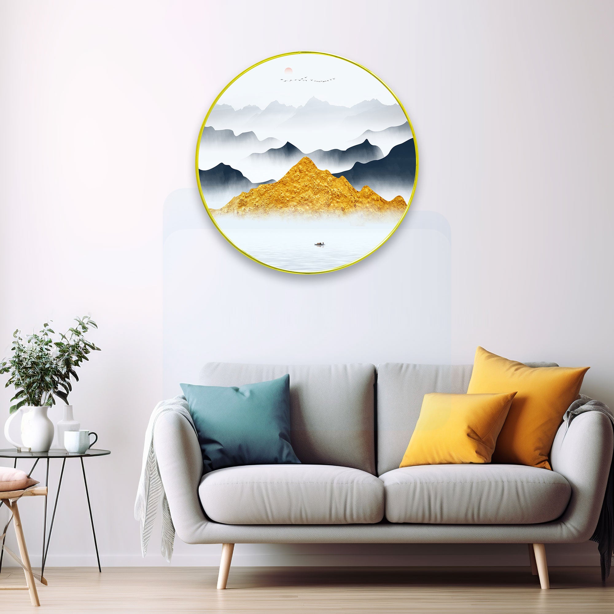 Nature Sparkle Wooden Wall Plate for Home Decoration Art-16