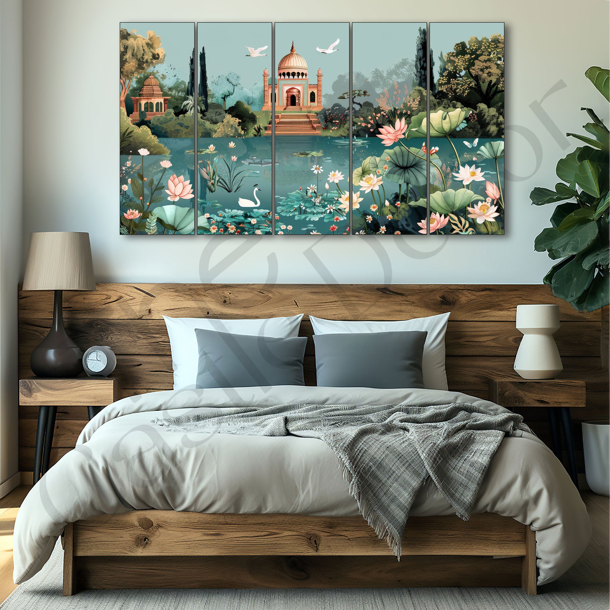 Pichwai Madhubani Painting with frame Big Size Wall Art for living room,Bedroom,Drawing room,Hotels