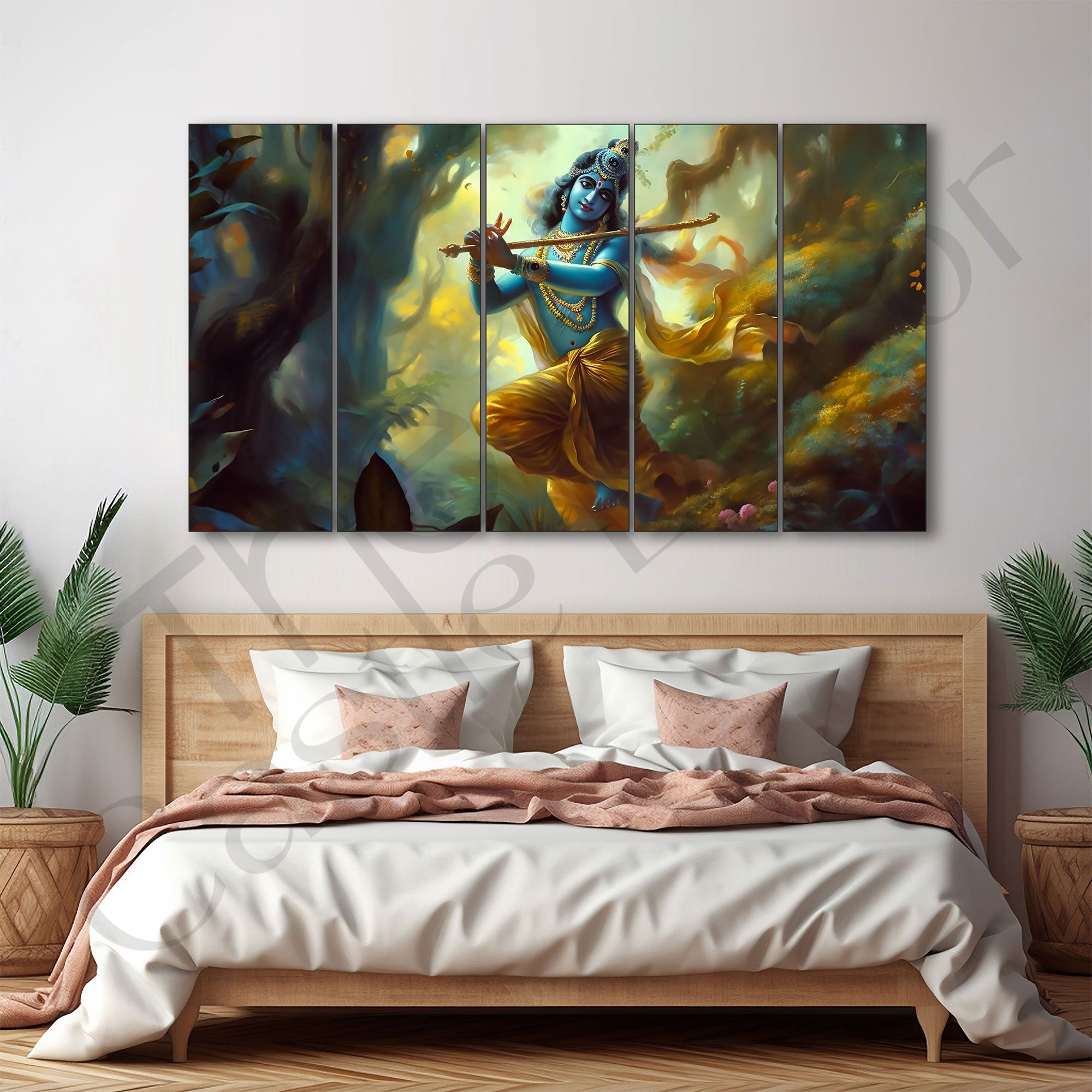 Krishan ji Painting with frame Big Size Wall Art for living room,Bedroom,Drawing room,Hotels