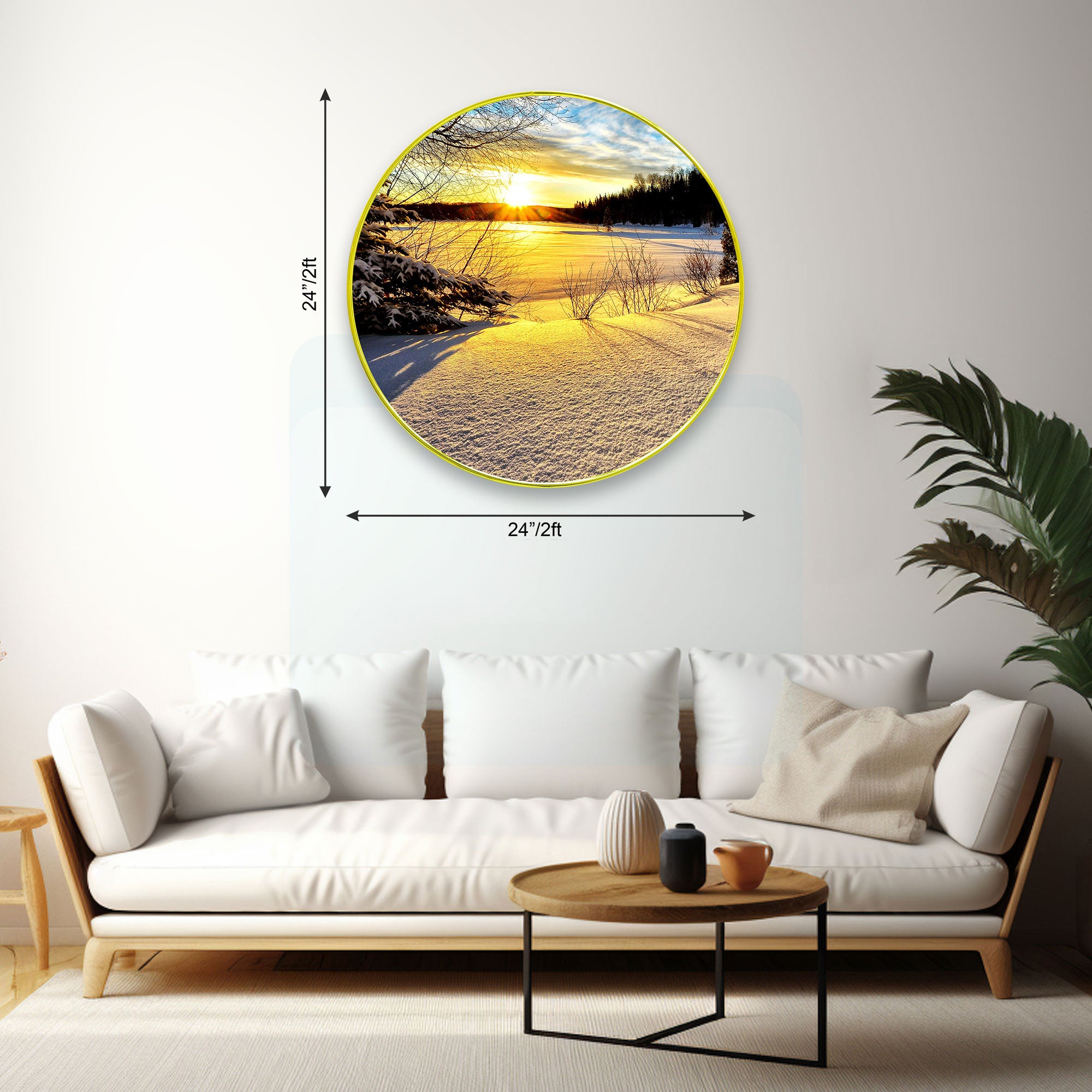Nature Sparkle Wooden Wall Plate for Home Decoration Art-17