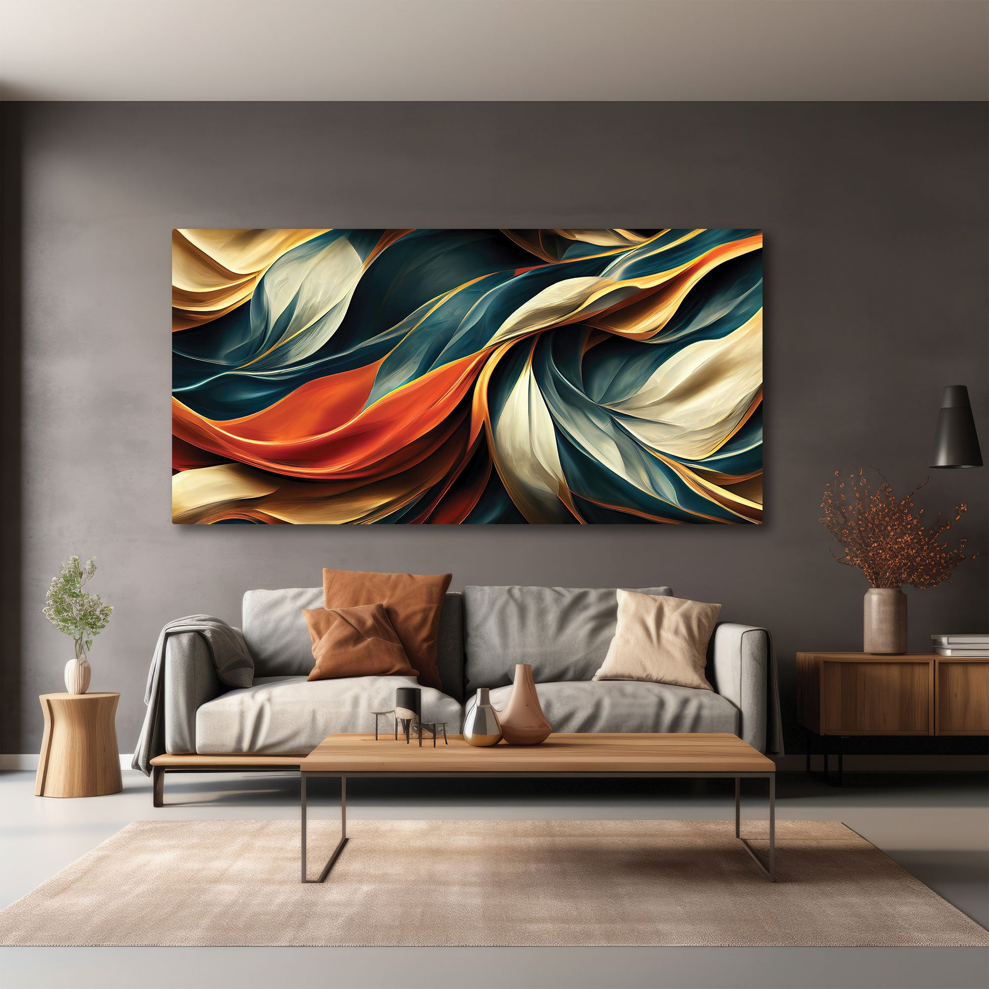 ModernAbstract art Canvas painting with frame Big Size Wall Art for living room,Bedroom,Drawing room,Hotels