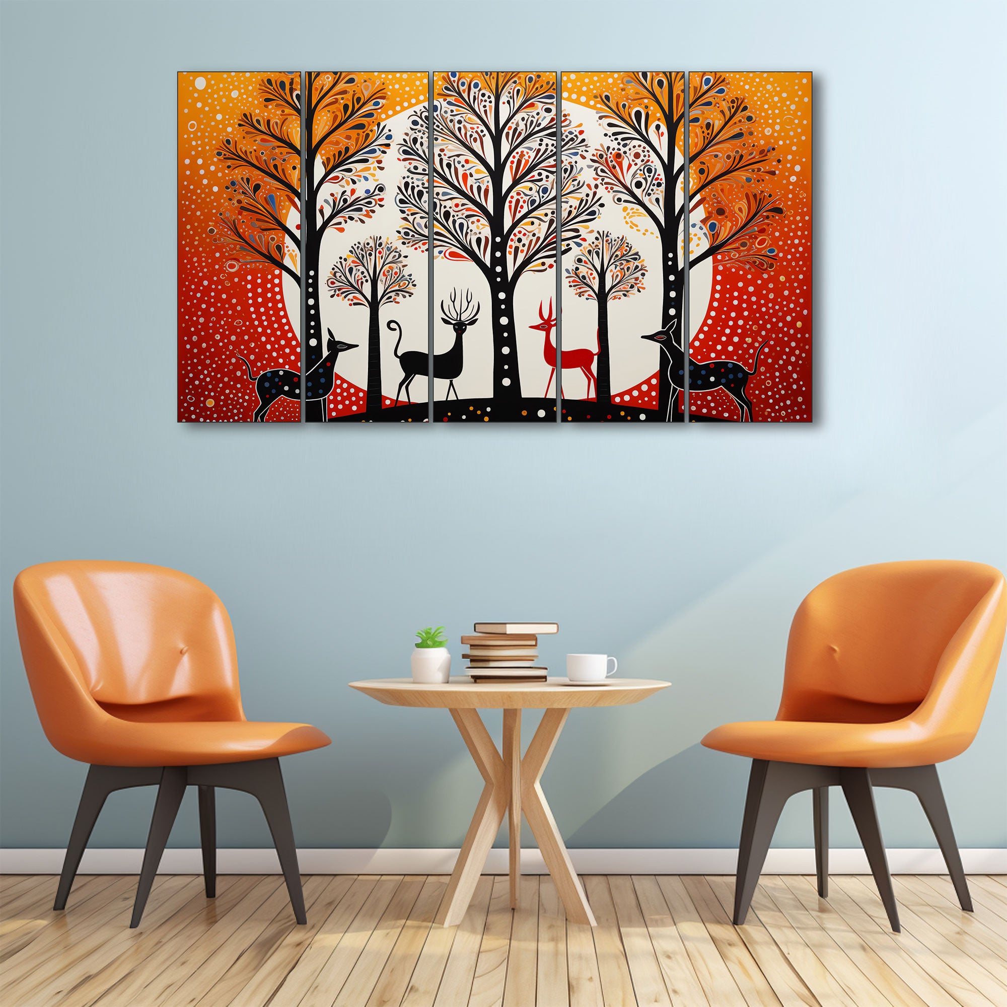 Warli Art Painting with frame Big Size Wall Art for living room,Bedroom,Drawing room,Hotels