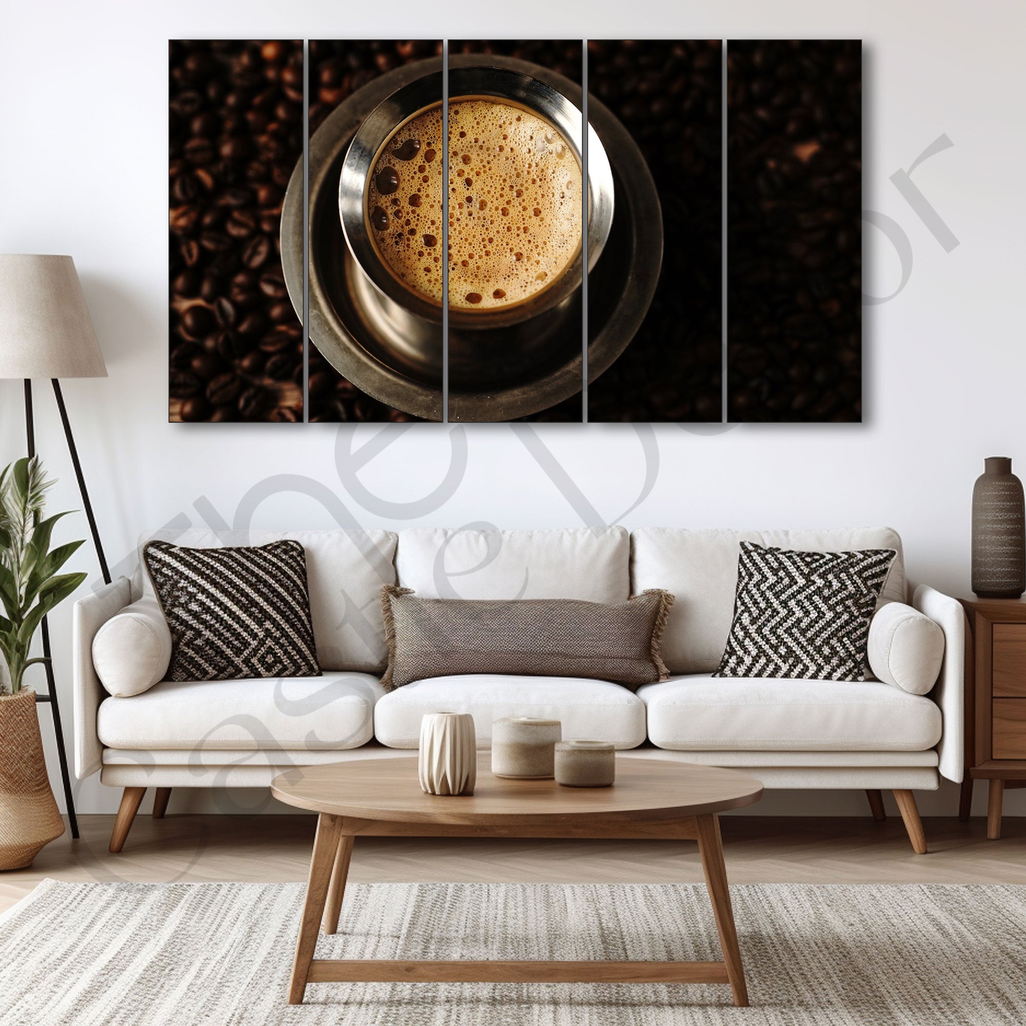 Coffee Painting with frame Big Size Wall Art for living room,Bedroom,Drawing room,Hotels