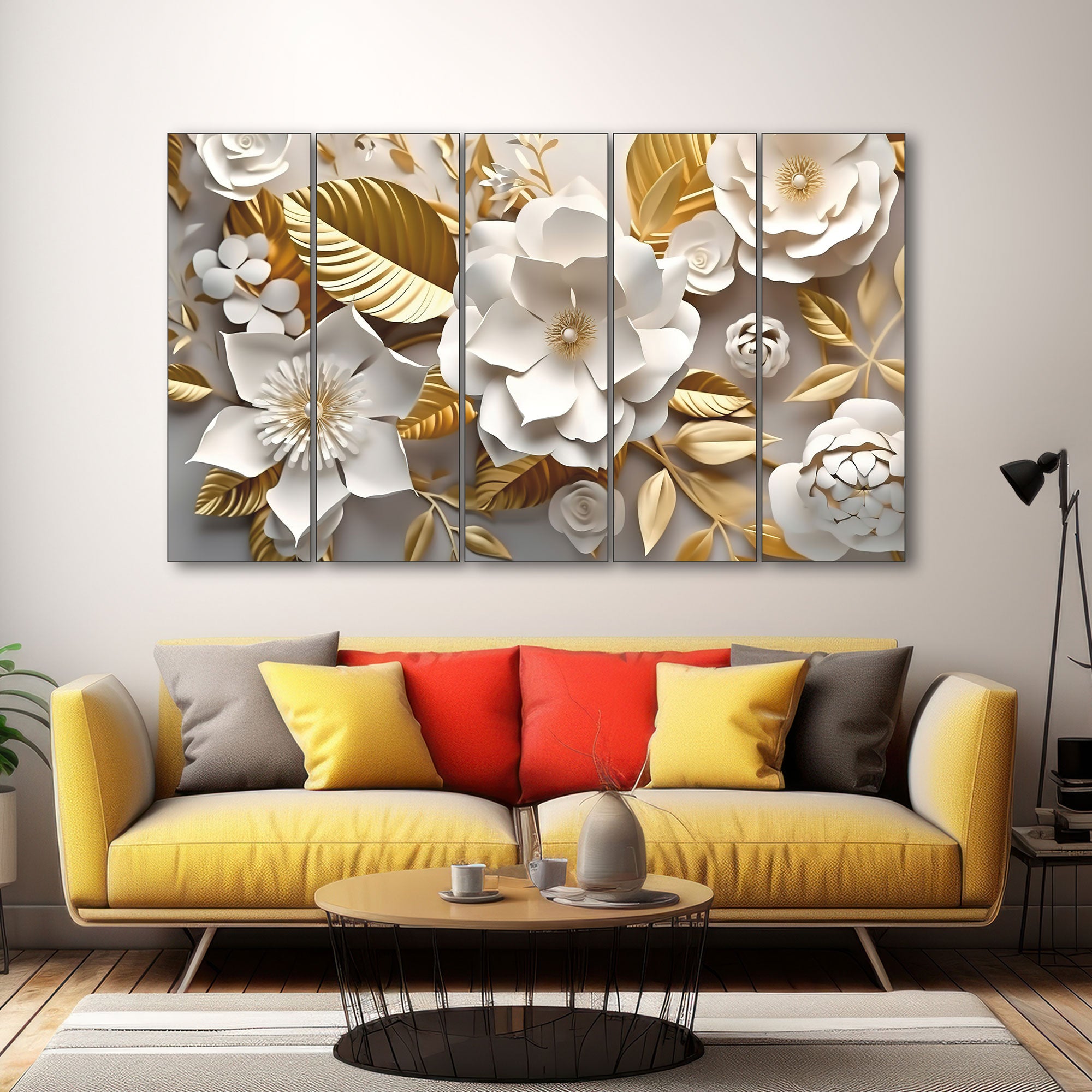 Flowers Painting with frame Big Size Wall Art for living room,Bedroom,Drawing room,Hotels