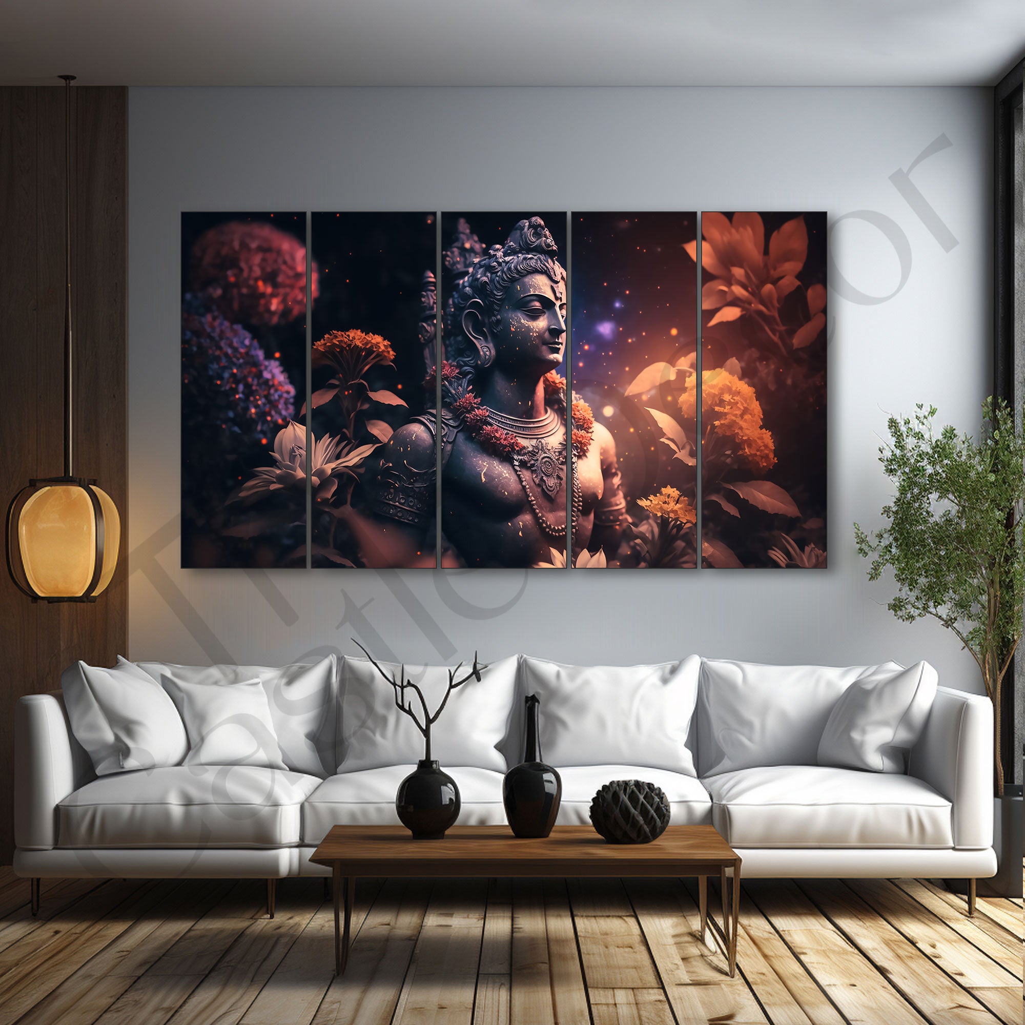 Lord Shiva Painting with frame Big Size Wall Art for living room,Bedroom,Drawing room,Hotels