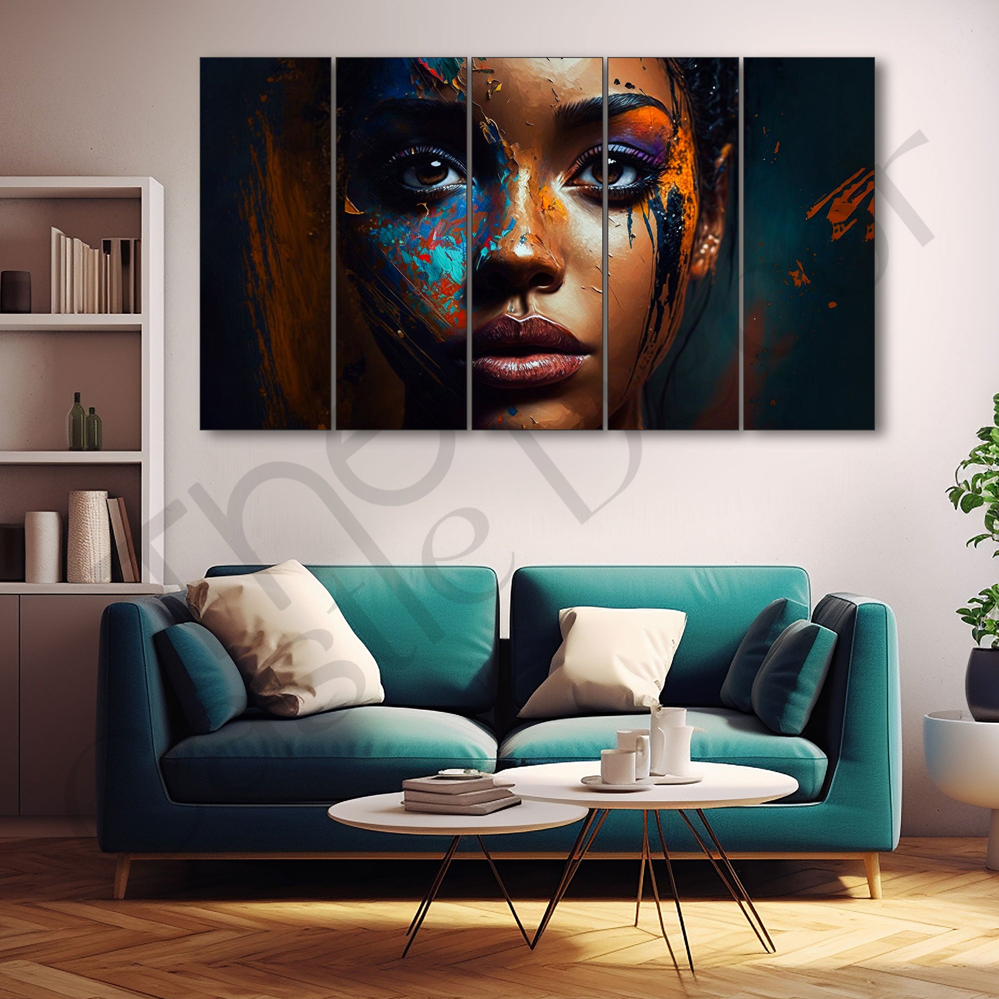 Woman Abstract Painting with frame Big Size Wall Art for living room,Bedroom,Drawing room,Hotels