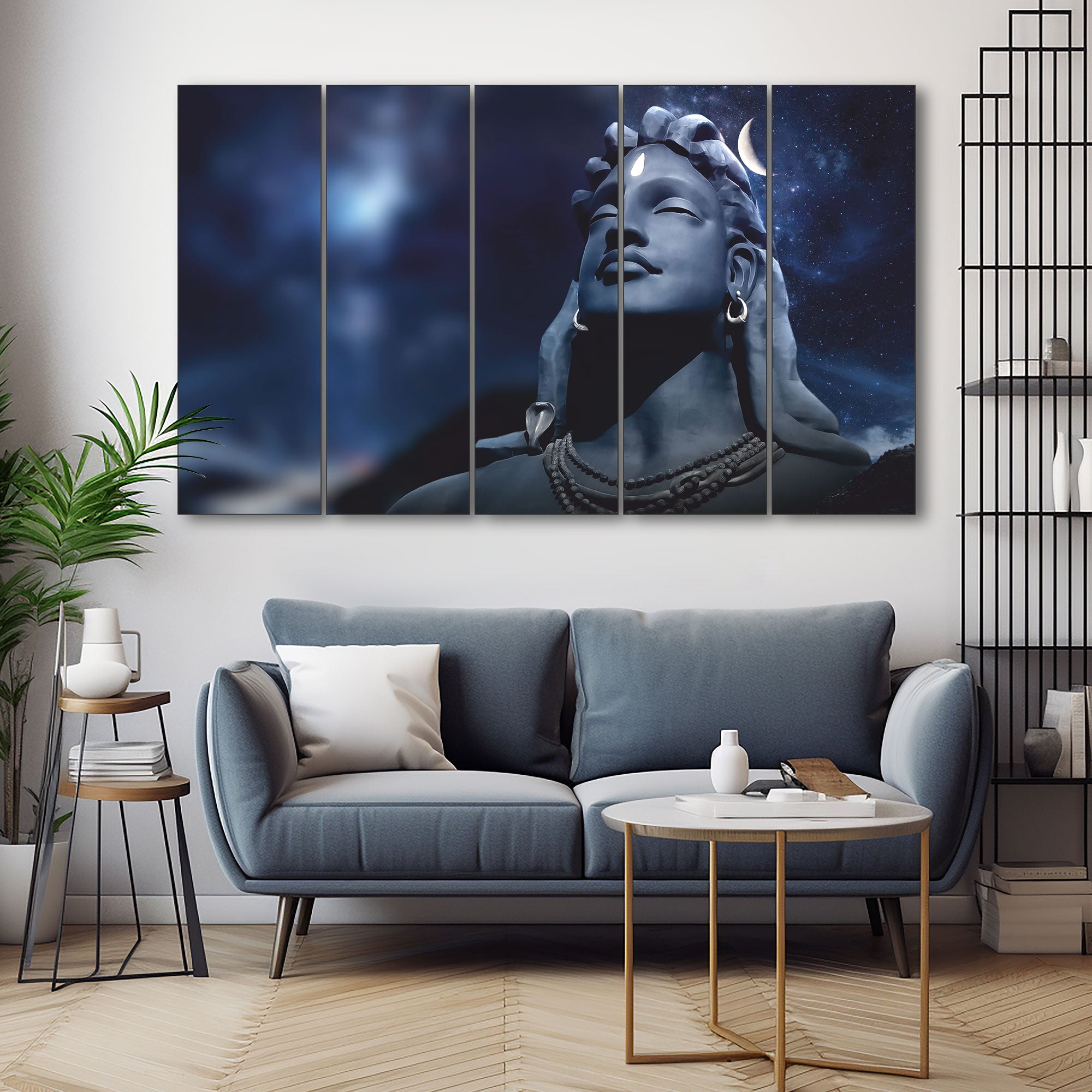 Lord Shiva Painting with frame Big Size Wall Art for living room,Bedroom,Drawing room,Hotels