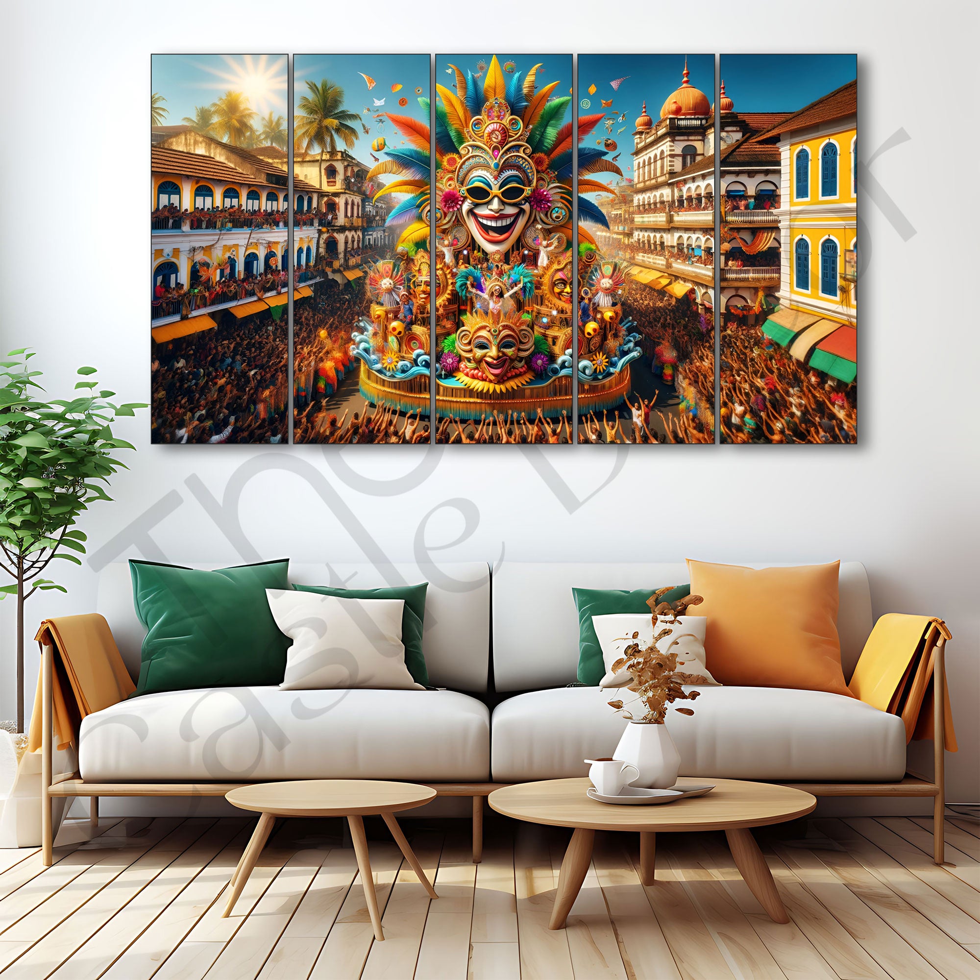 Carnival Painting with frame Big Size Wall Art for living room,Bedroom,Drawing room,Hotels