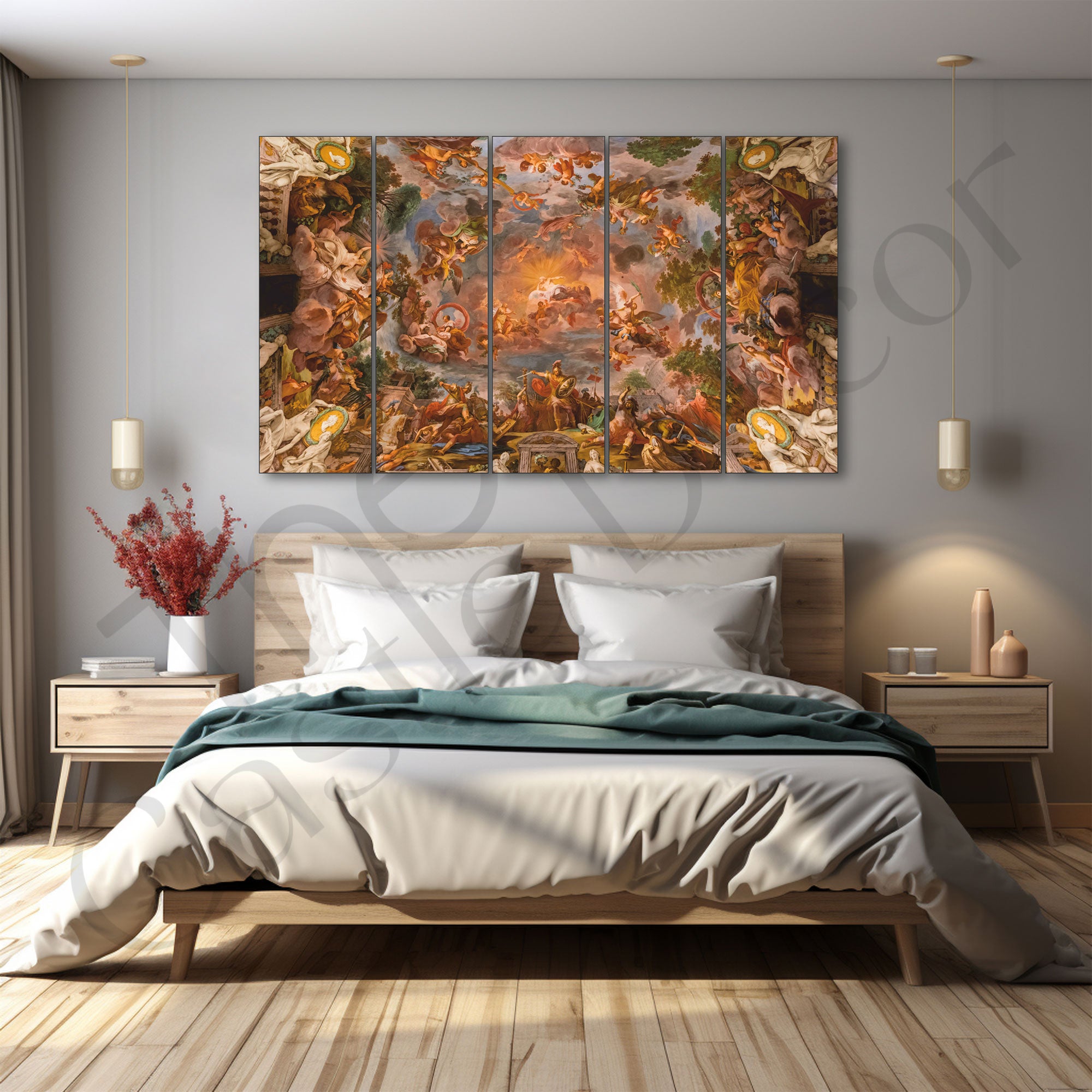 Pietro Da Cortona Painting with frame Big Size Wall Art for living room,Bedroom,Drawing room,Hotels