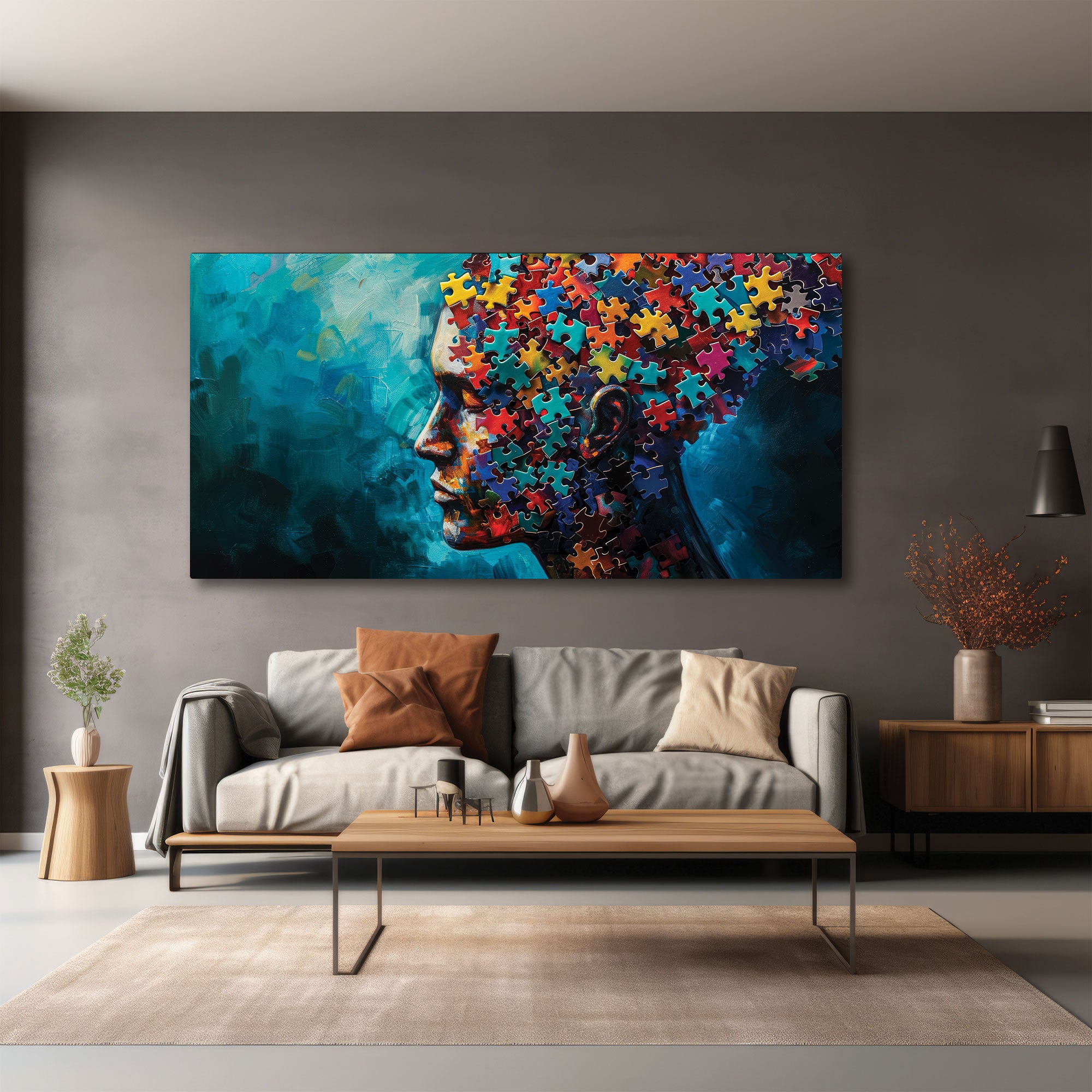 Women faceAbstract Canvas painting with frame Big Size Wall Art for living room,Bedroom,Drawing room,Hotels