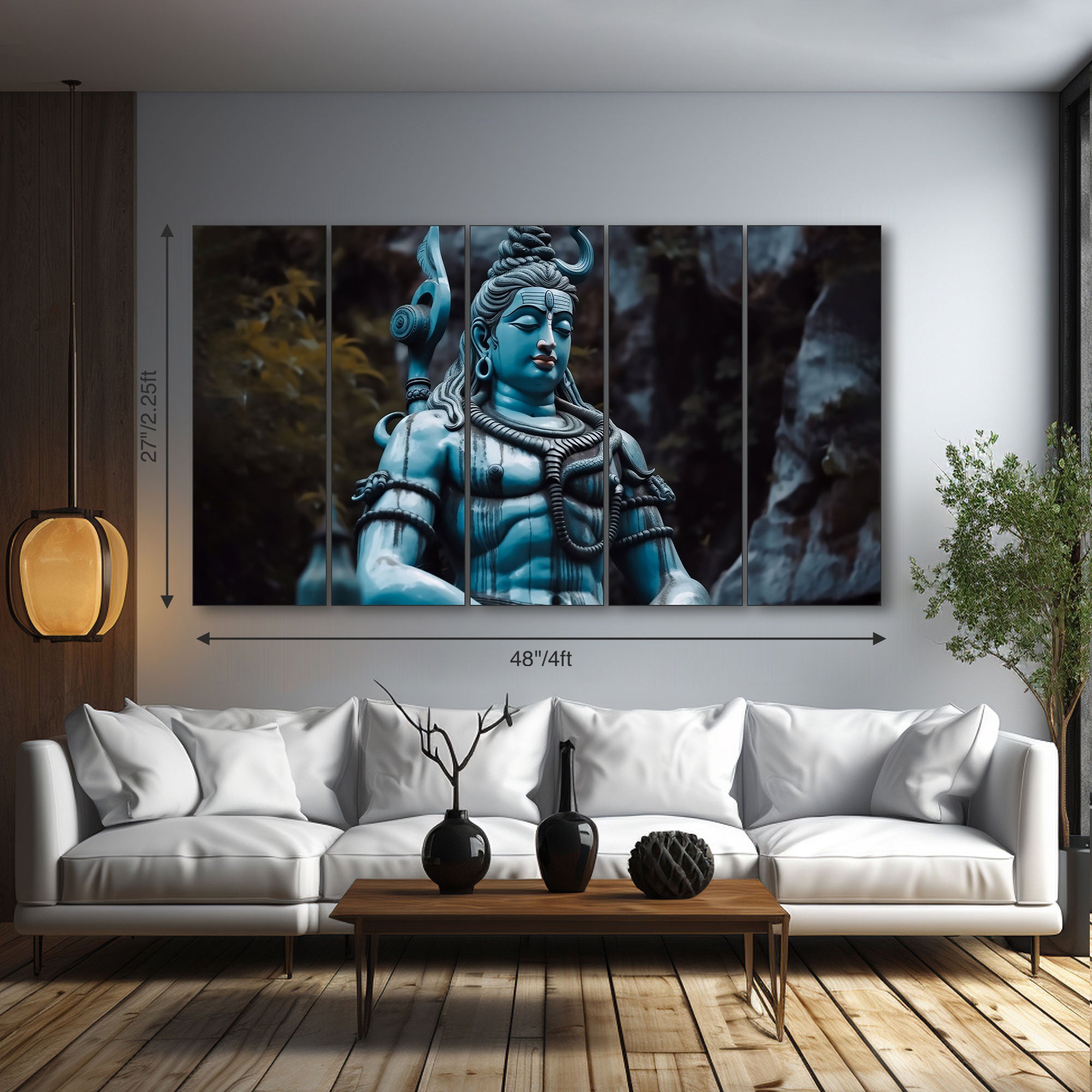 Lord Shiva Painting with frame Big Size Wall Art for living room,Bedroom,Drawing room,Hotels