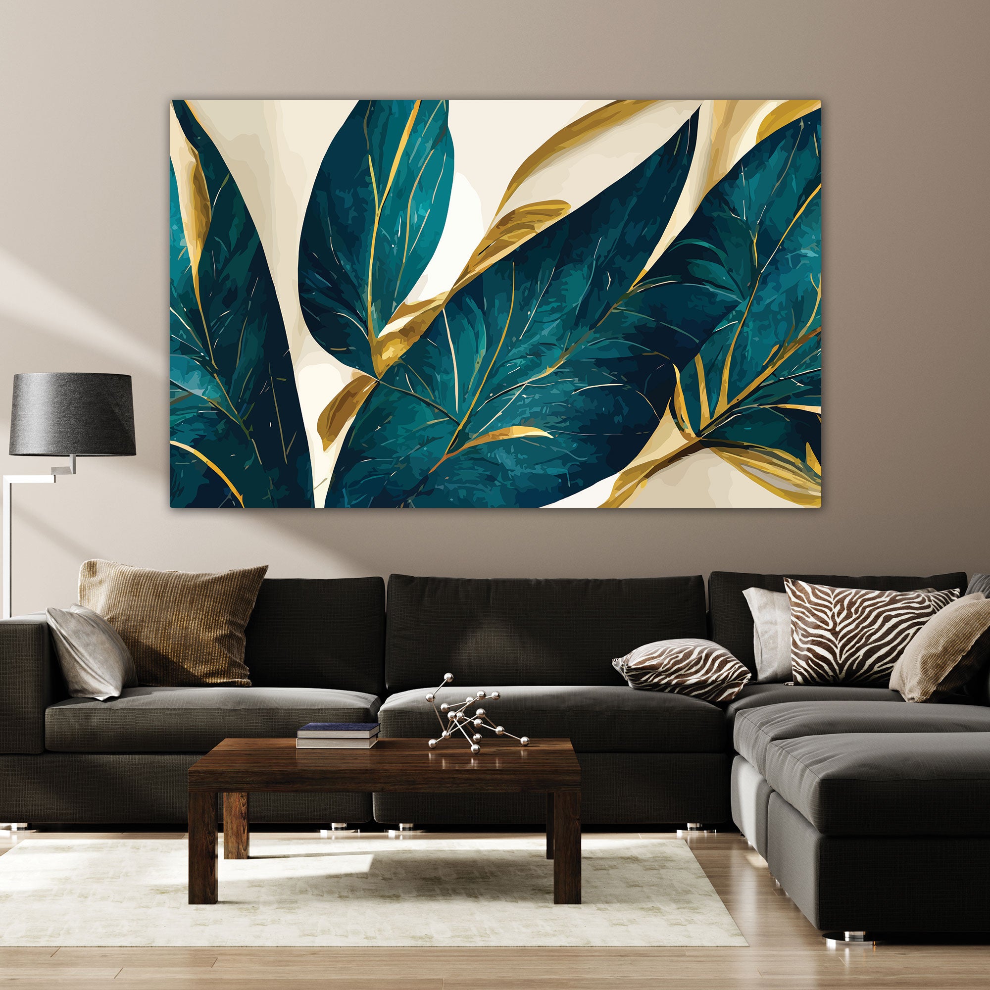 Abstract flower Canvas painting with frame Big Size Wall Art for living room,Bedroom,Drawing room,Hotels