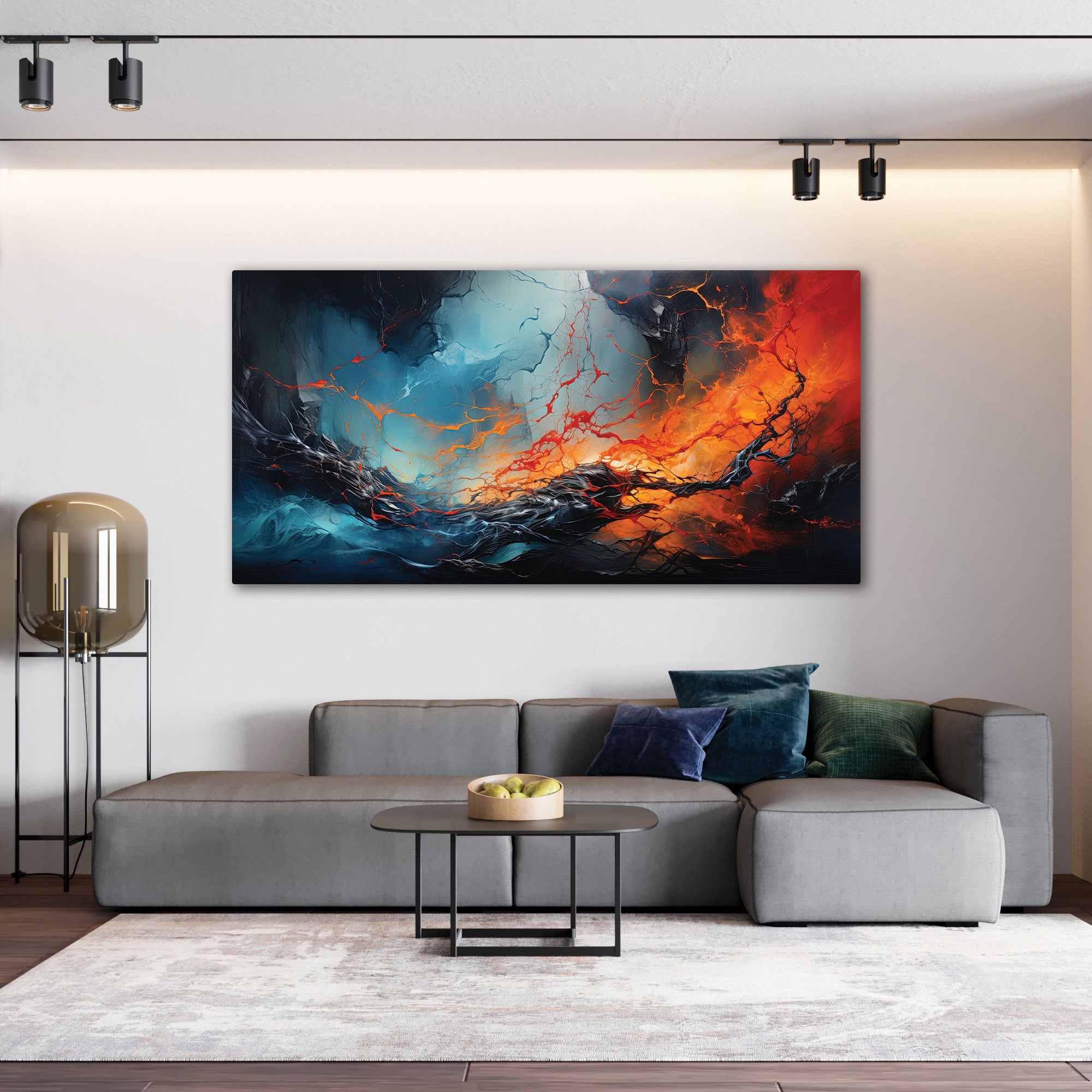 ModernAbstract Canvas painting with frame Big Size Wall Art for living room,Bedroom,Drawing room,Hotels