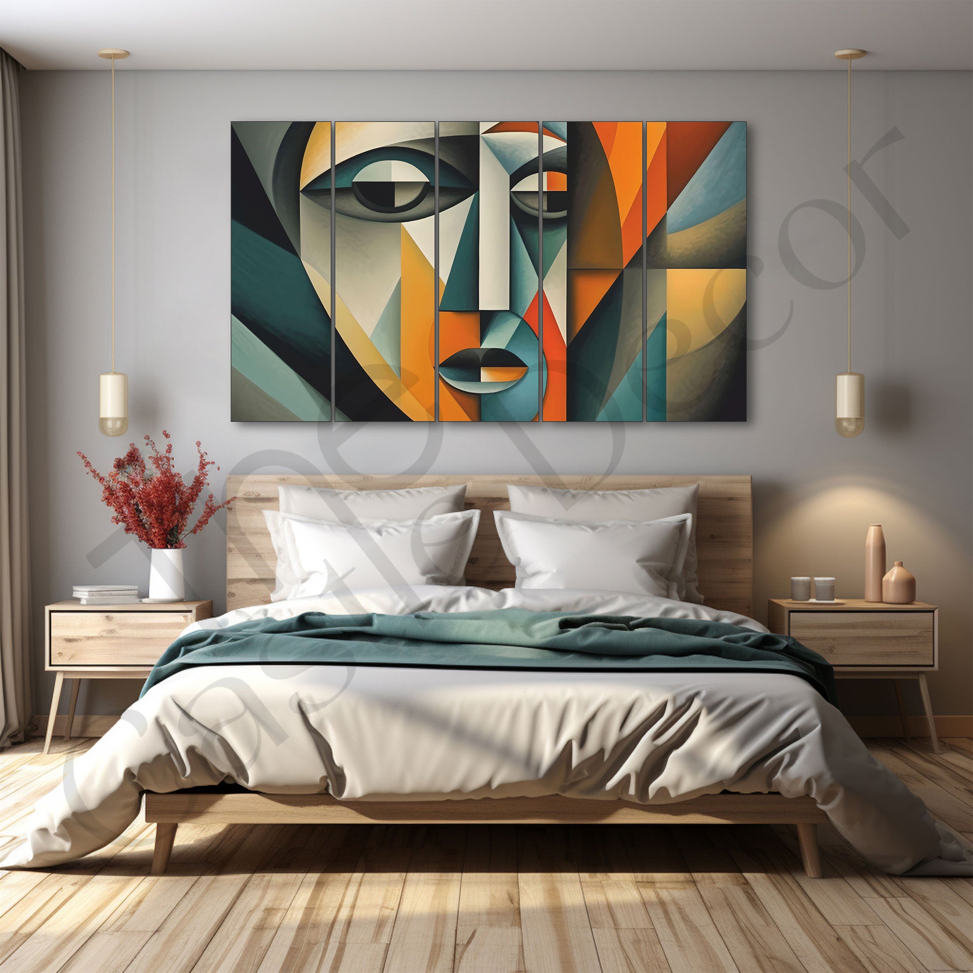 Woman Abstract Painting with frame Big Size Wall Art for living room,Bedroom,Drawing room,Hotels