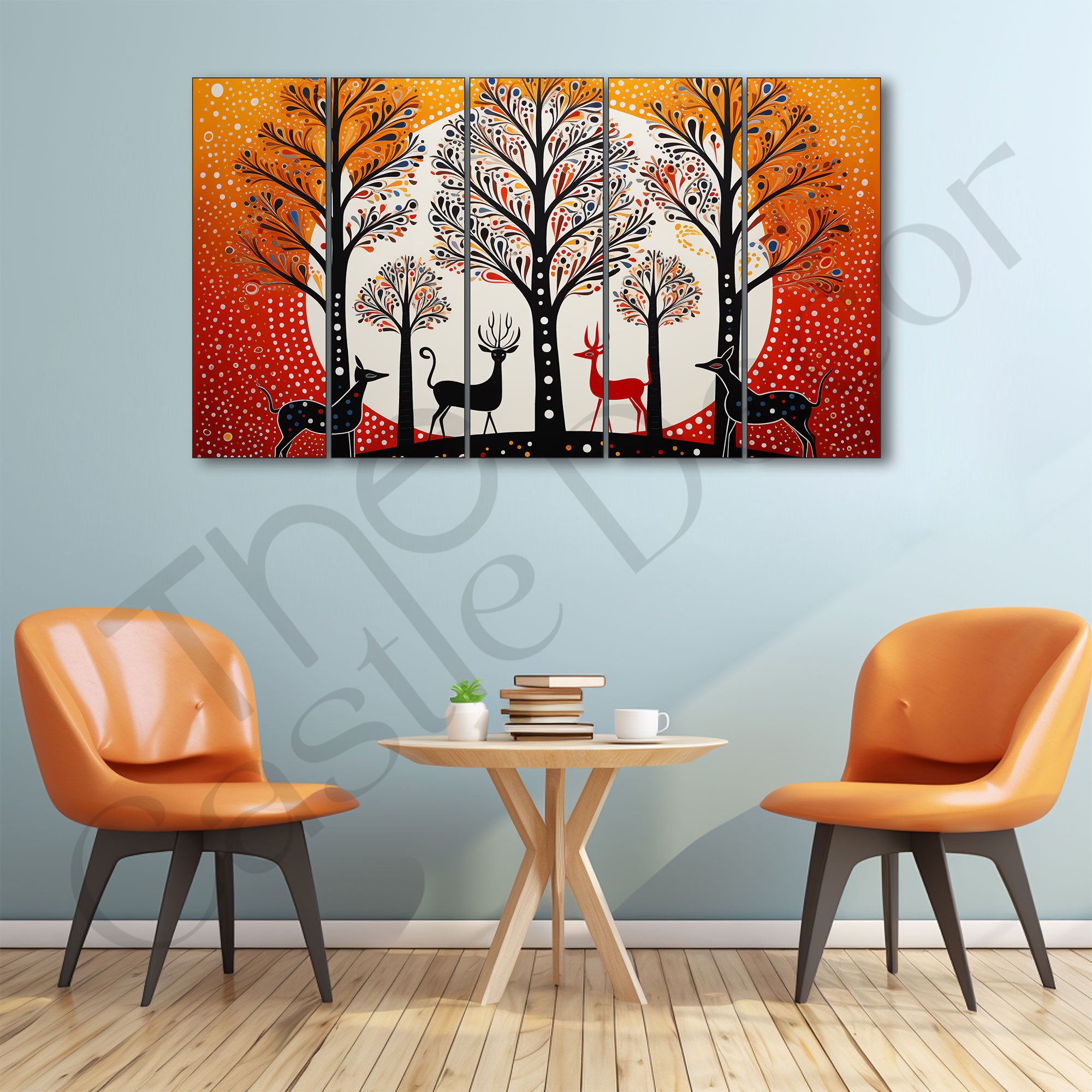 Warli Art Painting with frame Big Size Wall Art for living room,Bedroom,Drawing room,Hotels