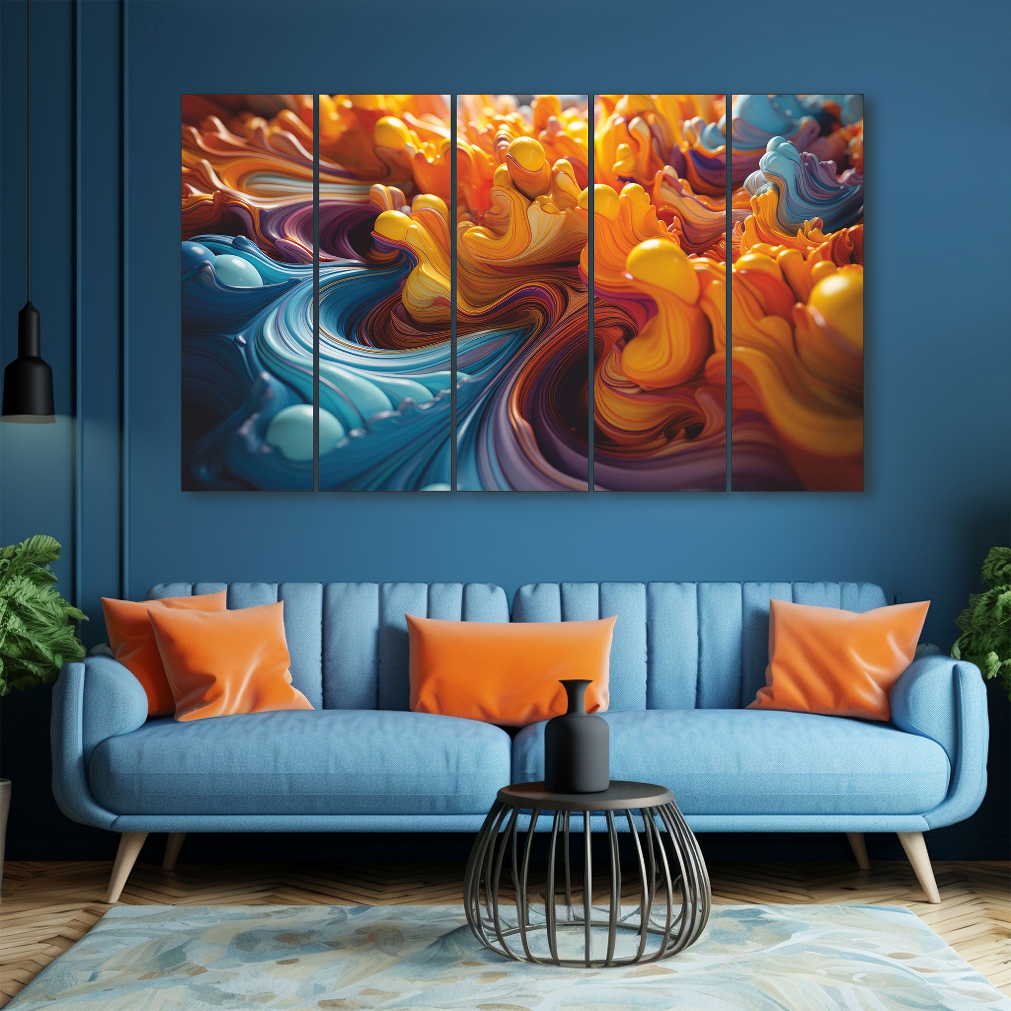 Abstract Painting with frame Big Size Wall Art for living room,Bedroom,Drawing room,Hotels