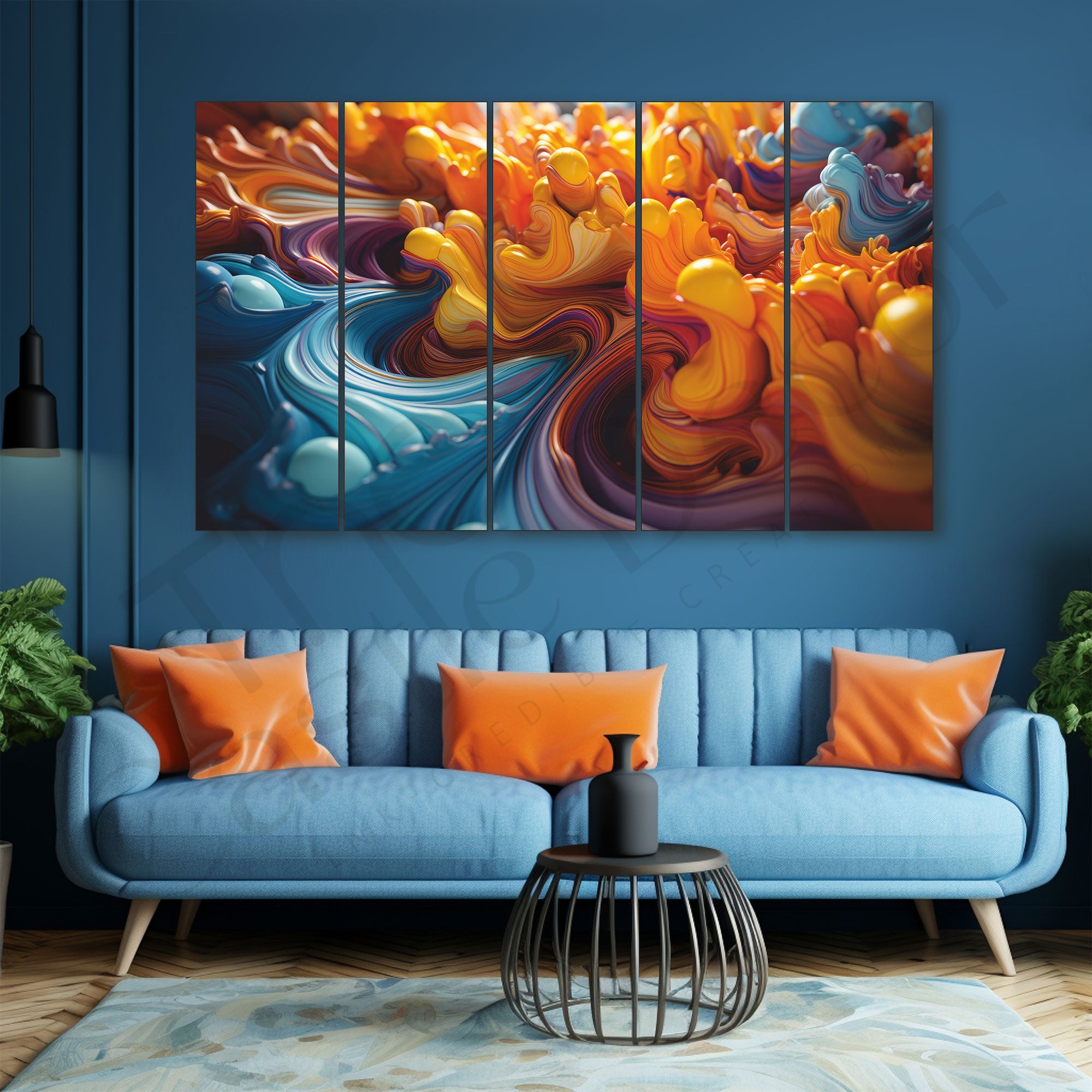 Abstract Painting with frame Big Size Wall Art for living room,Bedroom,Drawing room,Hotels
