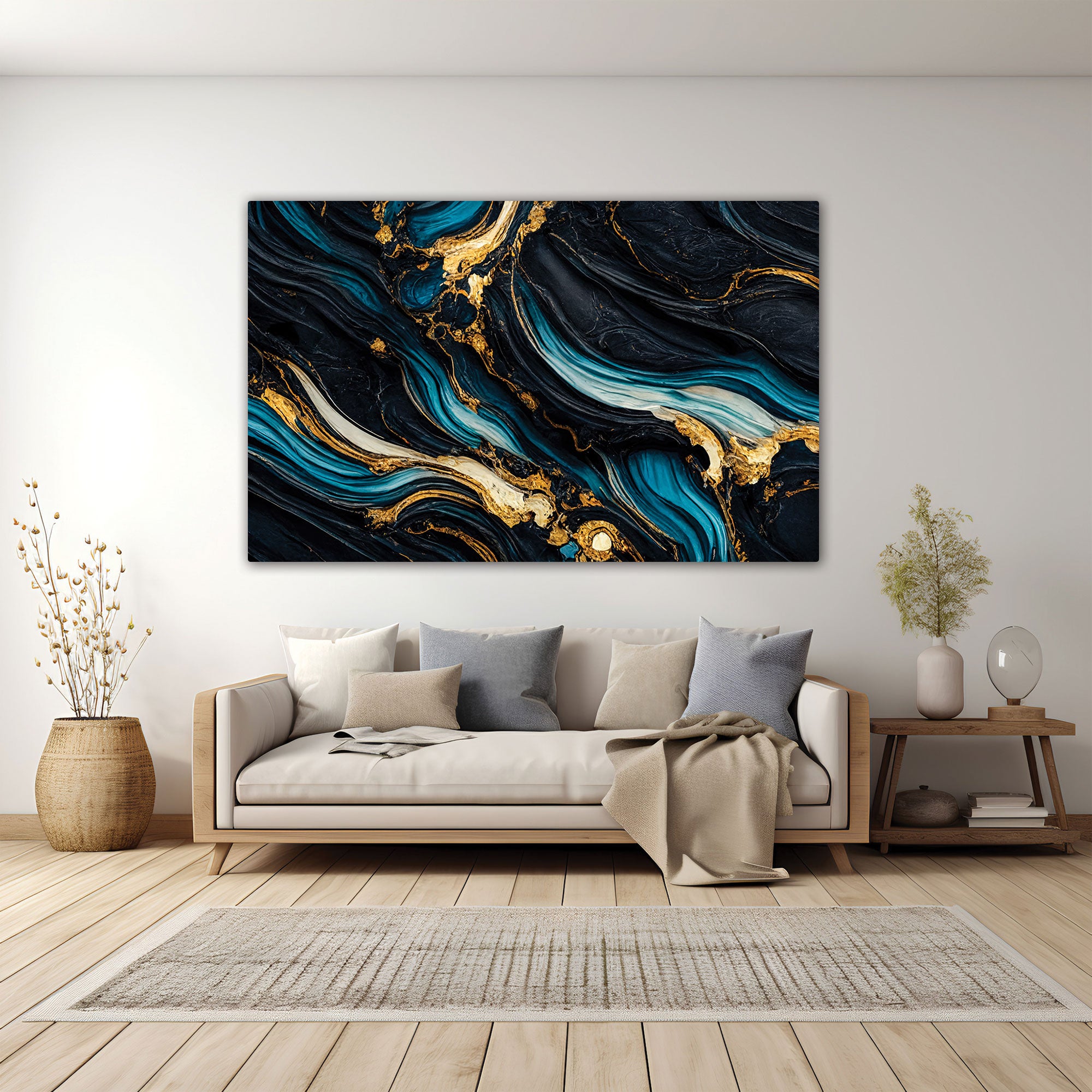 MarbleAbstract Canvas painting with frame Big Size Wall Art for living room,Bedroom,Drawing room,Hotels