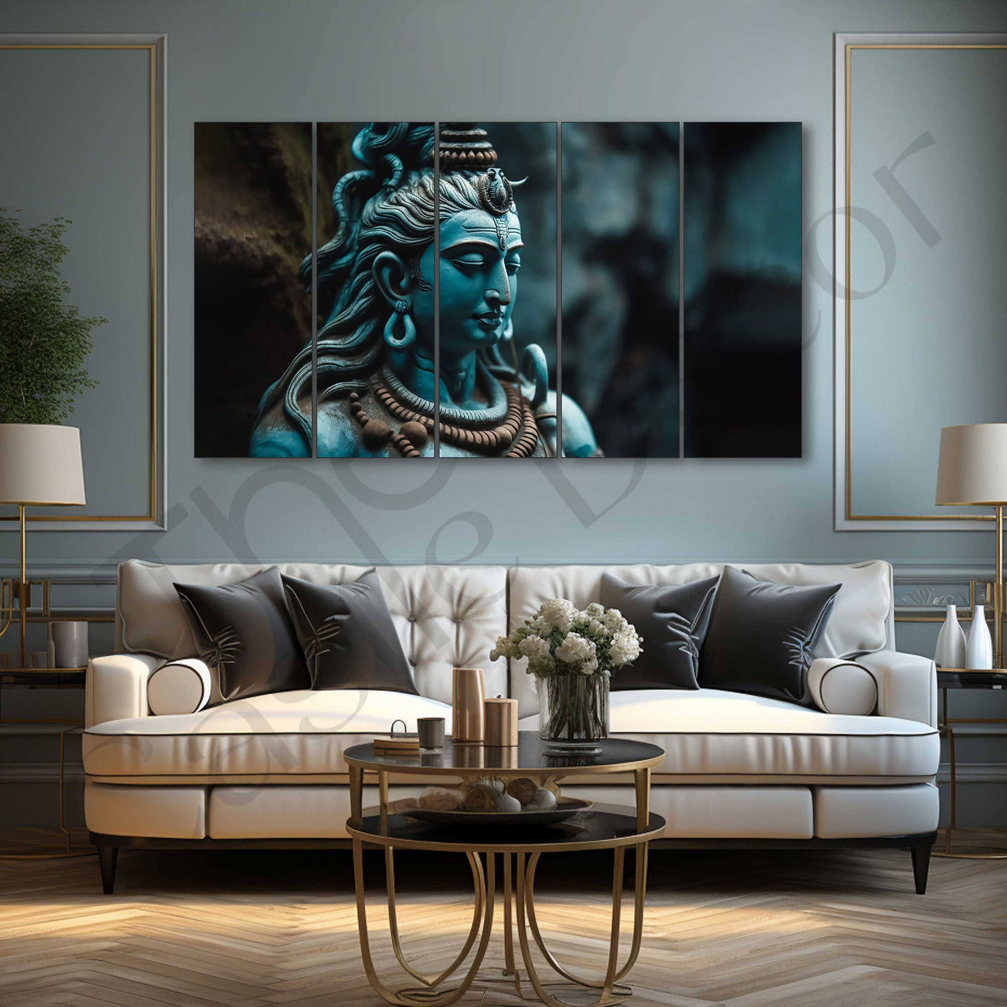 Lord Shiva Painting with frame Big Size Wall Art for living room,Bedroom,Drawing room,Hotels