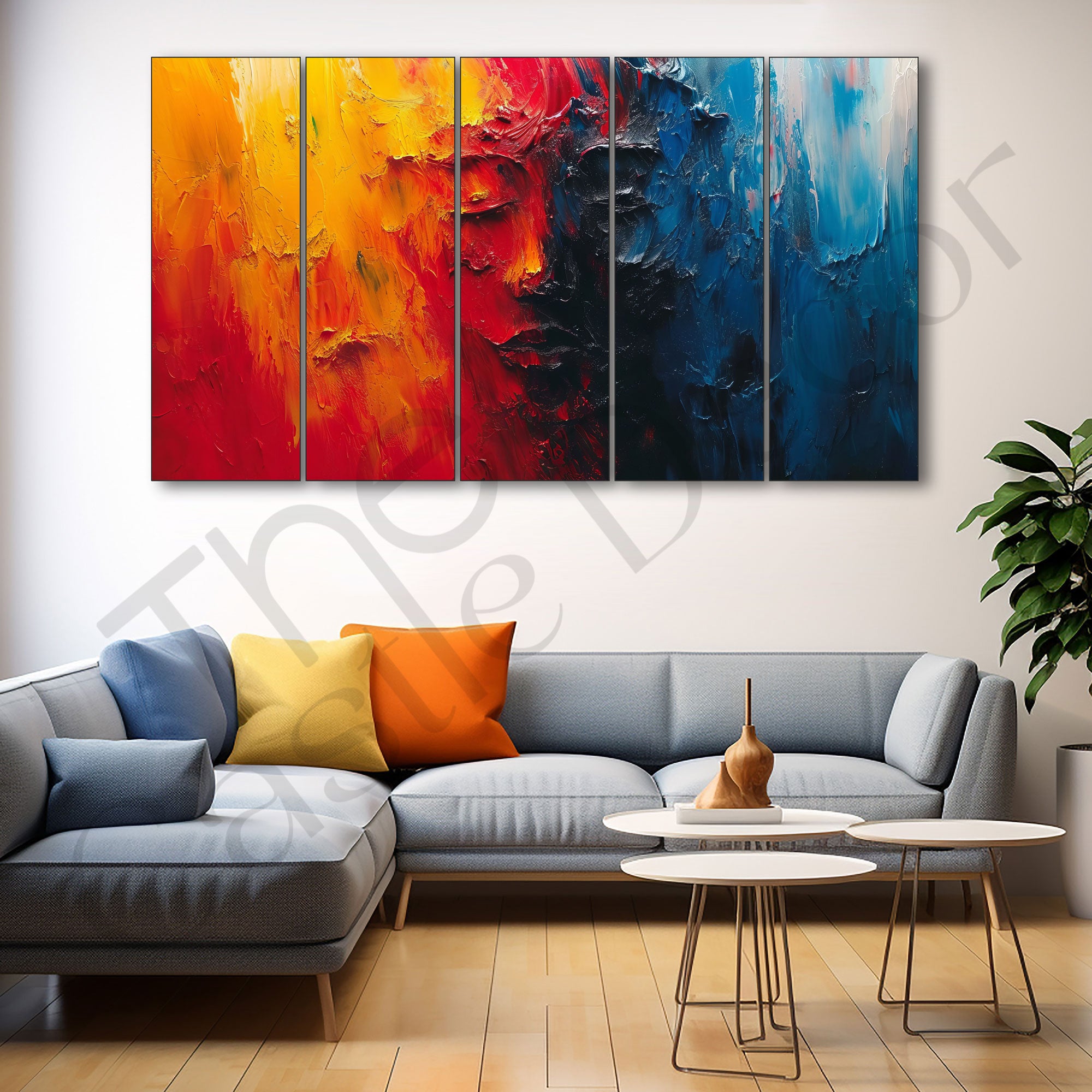 Woman Abstract Painting with frame Big Size Wall Art for living room,Bedroom,Drawing room,Hotels