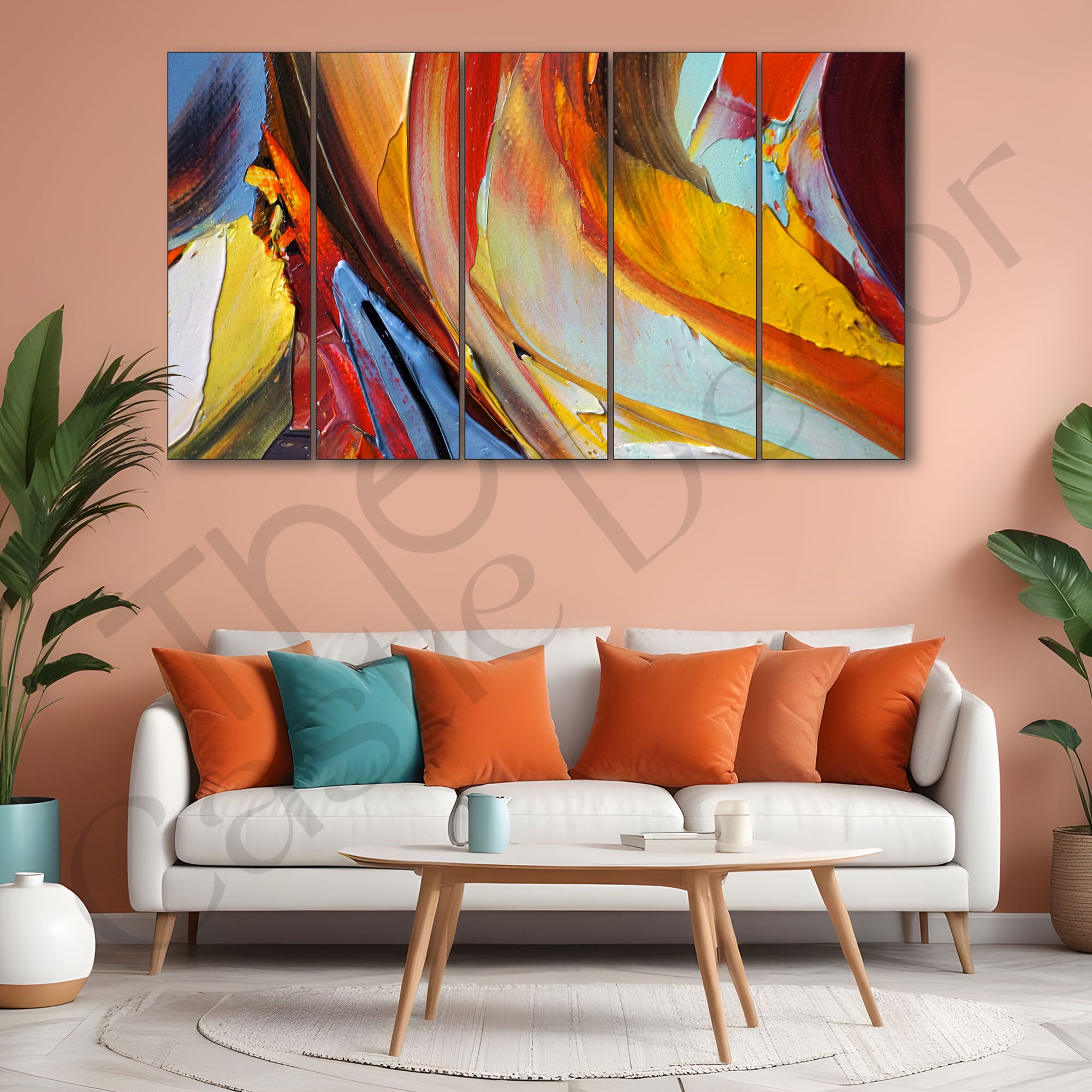 Abstract Painting with frame Big Size Wall Art for living room,Bedroom,Drawing room,Hotels