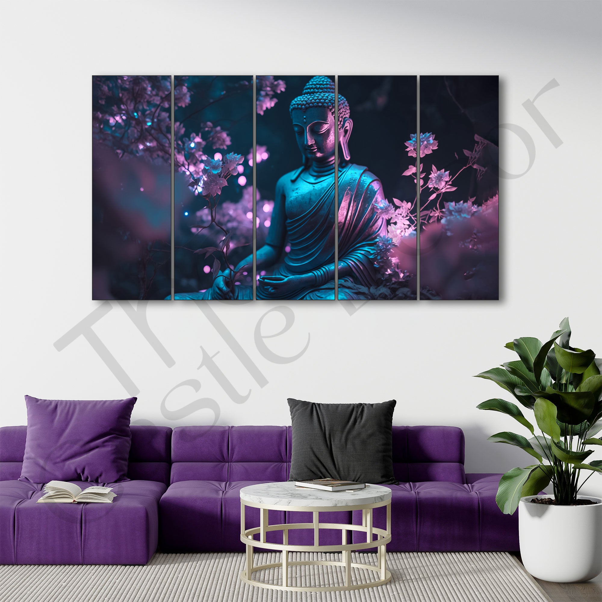 Lord Budha Painting with frame Big Size Wall Art for living room,Bedroom,Drawing room,Hotels