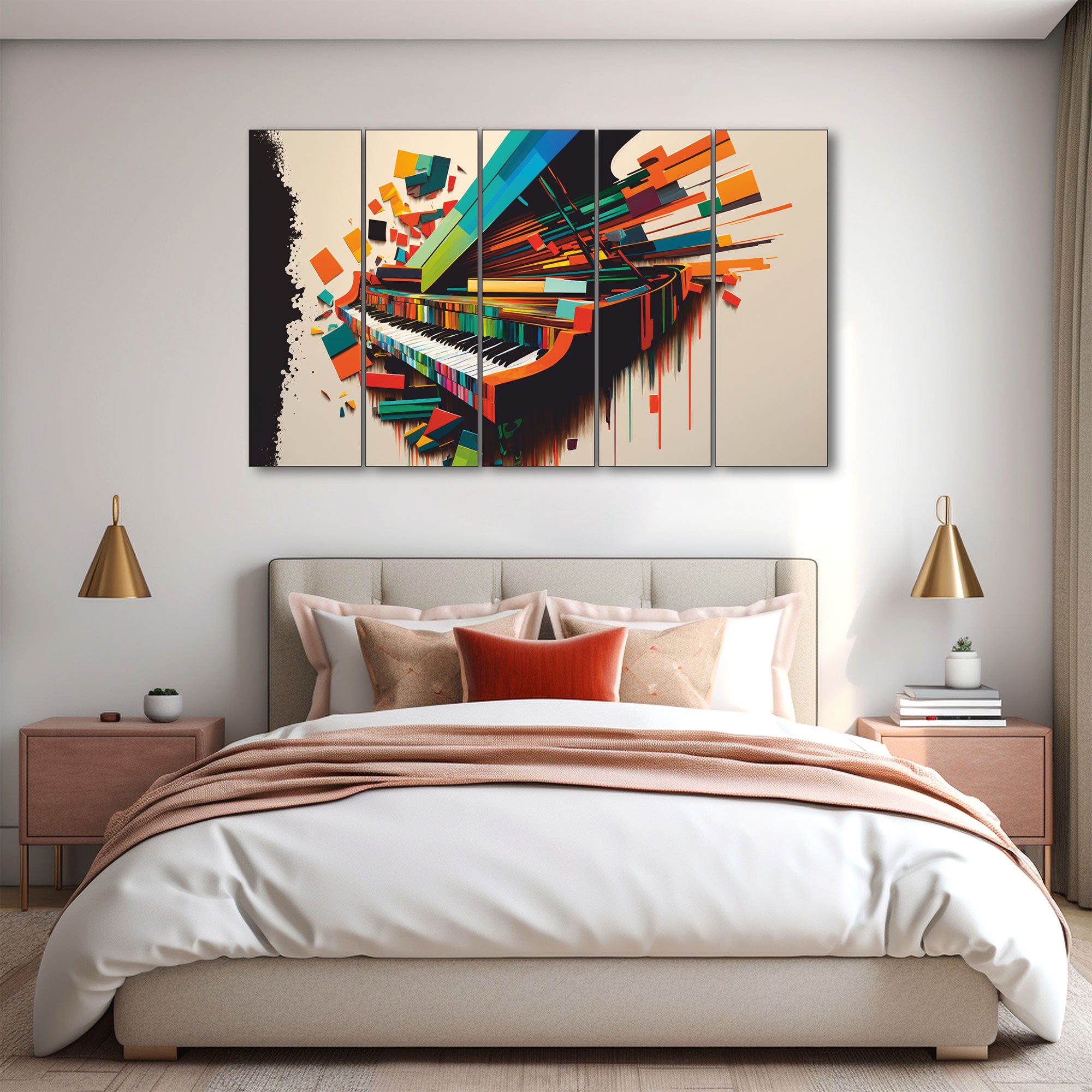 Music Painting with frame Big Size Wall Art for living room,Bedroom,Drawing room,Hotels 27x48"
