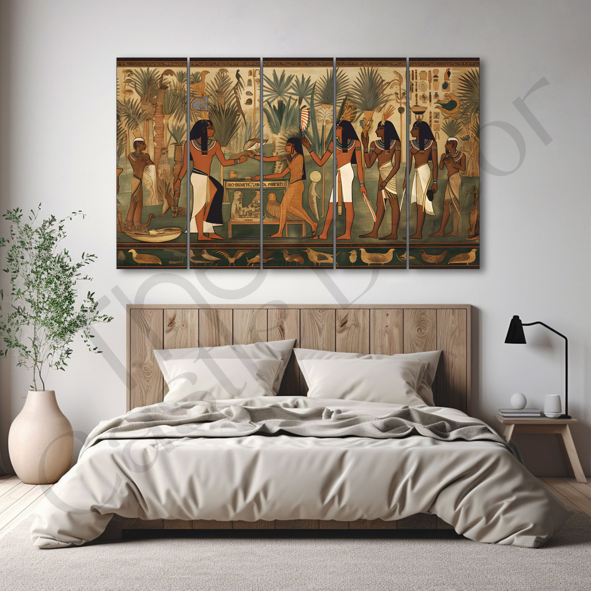 Egyptian Art Painting with frame Big Size Wall Art for living room,Bedroom,Drawing room,Hotels