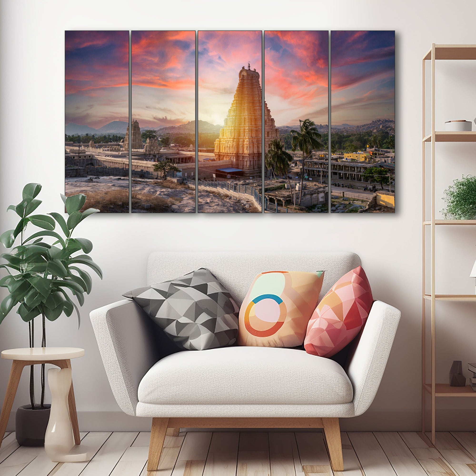 Temple Painting with frame Big Size Wall Art for living room,Bedroom,Drawing room,Hotels