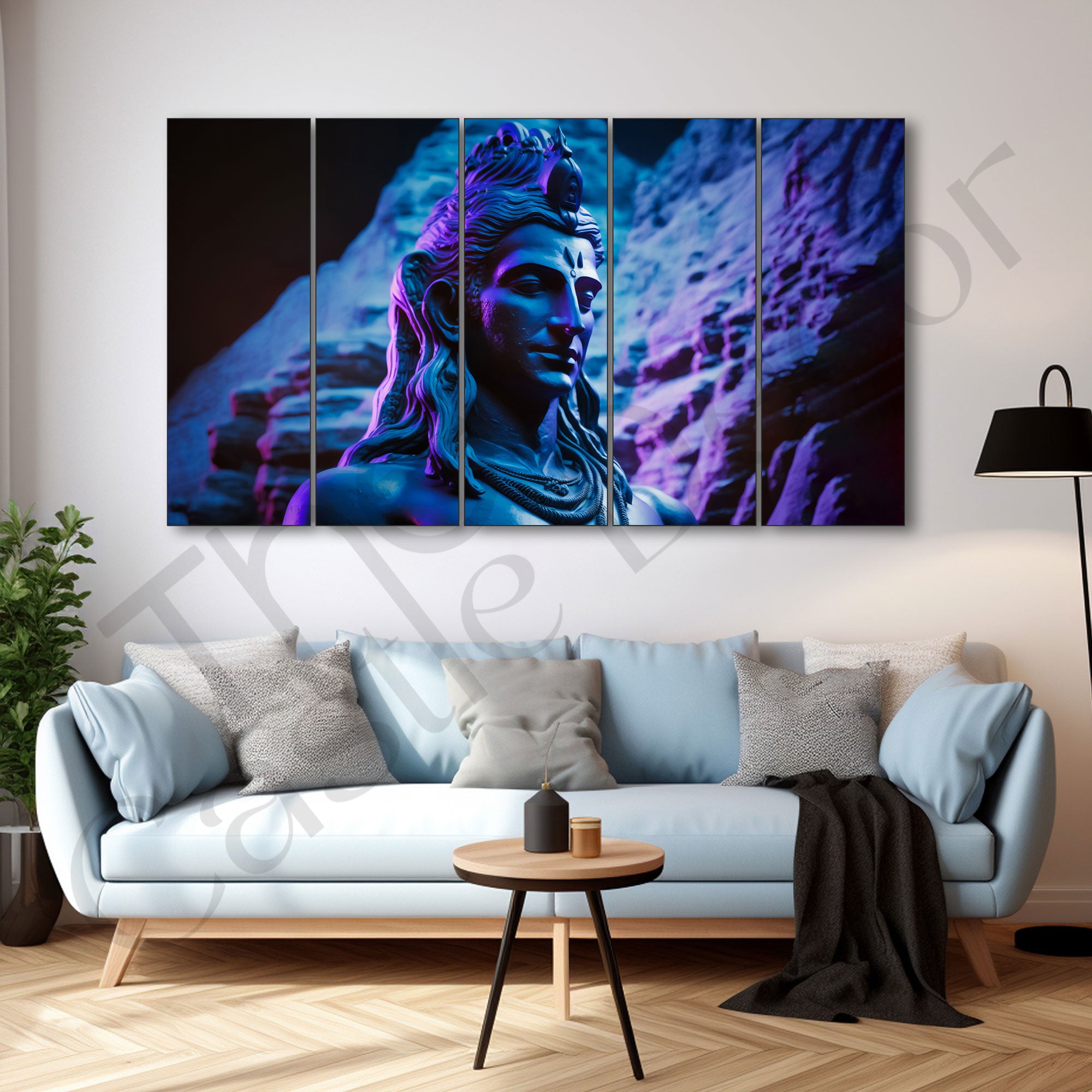 Lord Shiva Painting with frame Big Size Wall Art for living room,Bedroom,Drawing room,Hotels