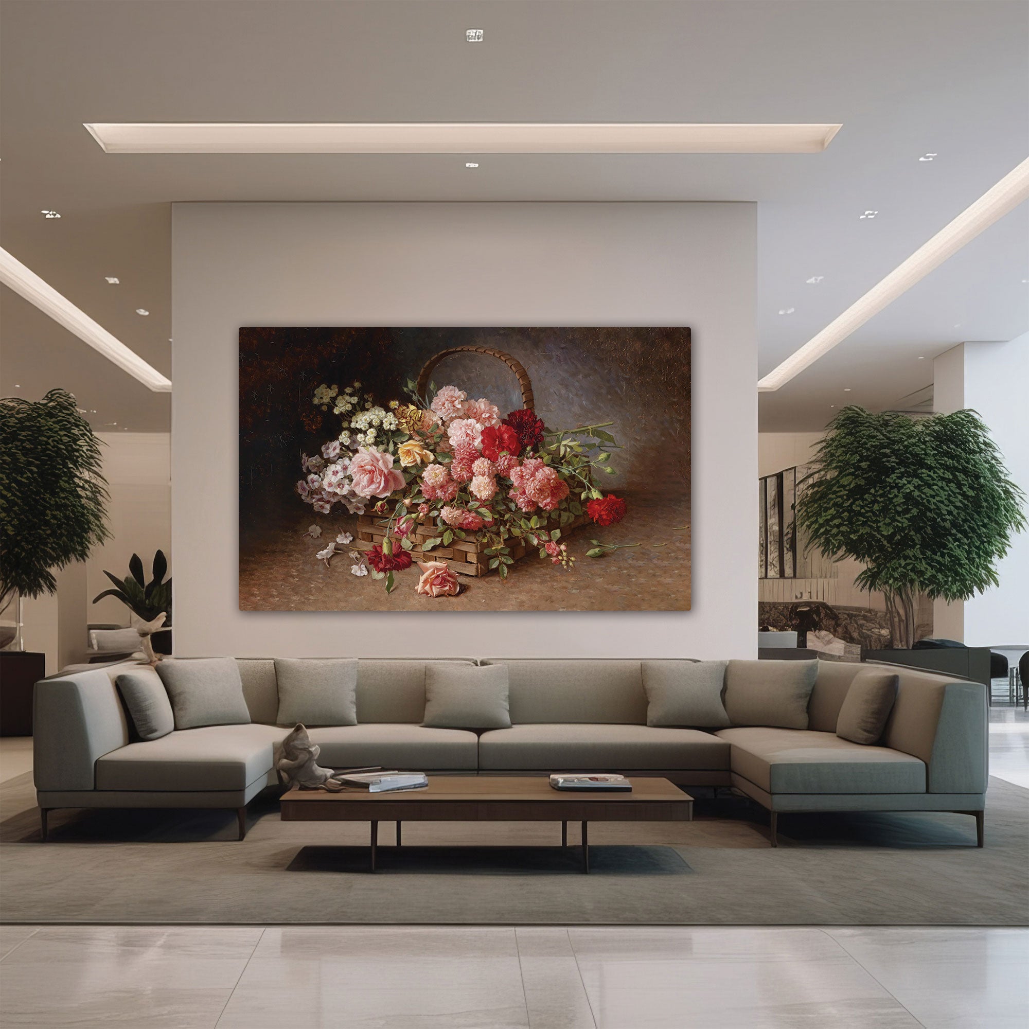 FlowersAbstract Canvas painting with frame Big Size Wall Art for living room,Bedroom,Drawing room,Hotels