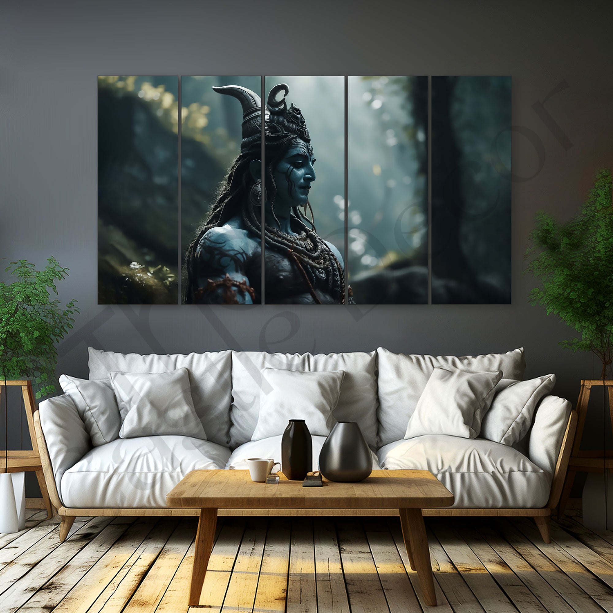 Lord Shiva Painting with frame Big Size Wall Art for living room,Bedroom,Drawing room,Hotels