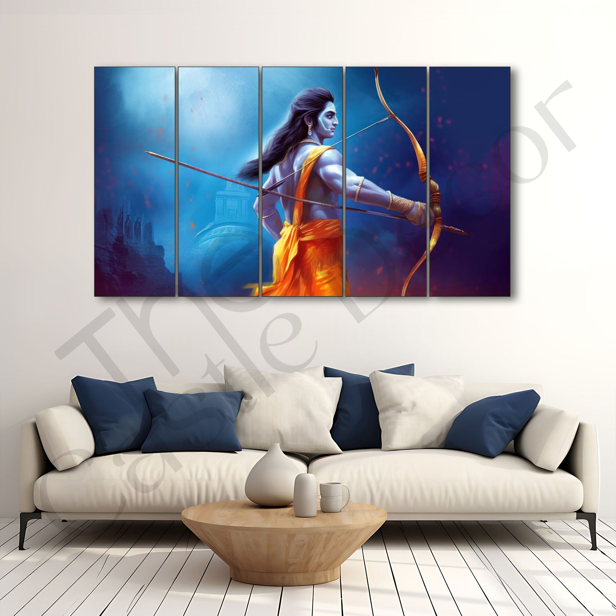 Ram Ji Painting with frame Big Size Wall Art for living room,Bedroom,Drawing room,Hotels