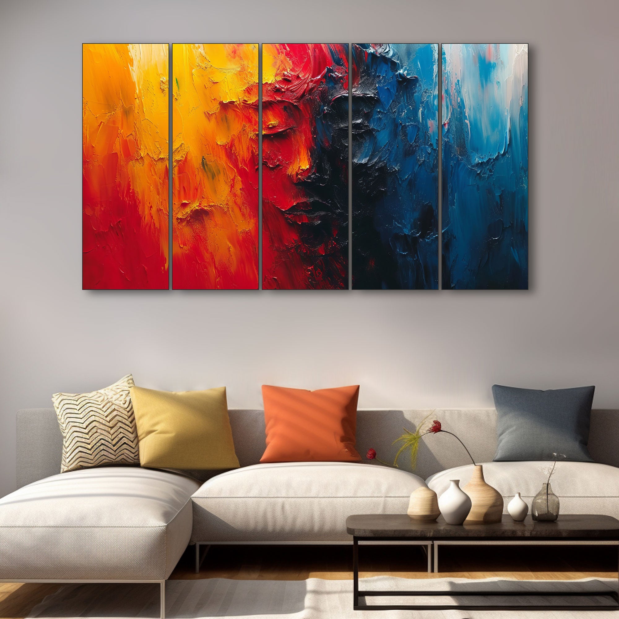 Woman Abstract Painting with frame Big Size Wall Art for living room,Bedroom,Drawing room,Hotels