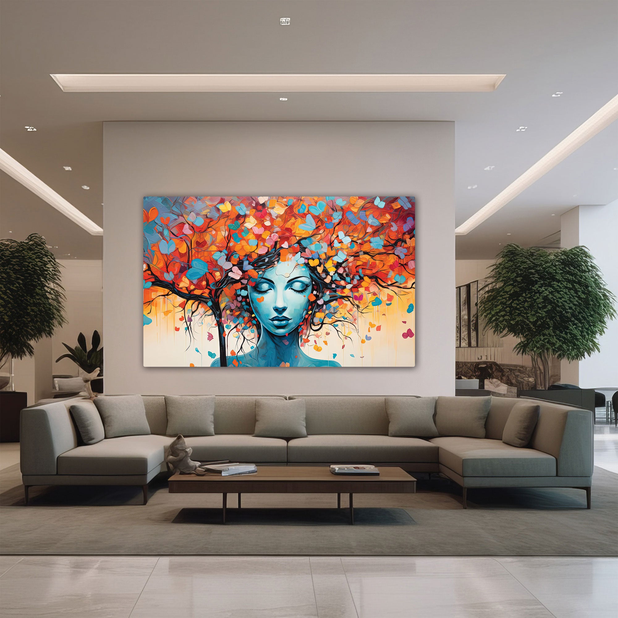 Abstract Women Canvas painting with frame Big Size Wall Art for living room,Bedroom,Drawing room,Hotels