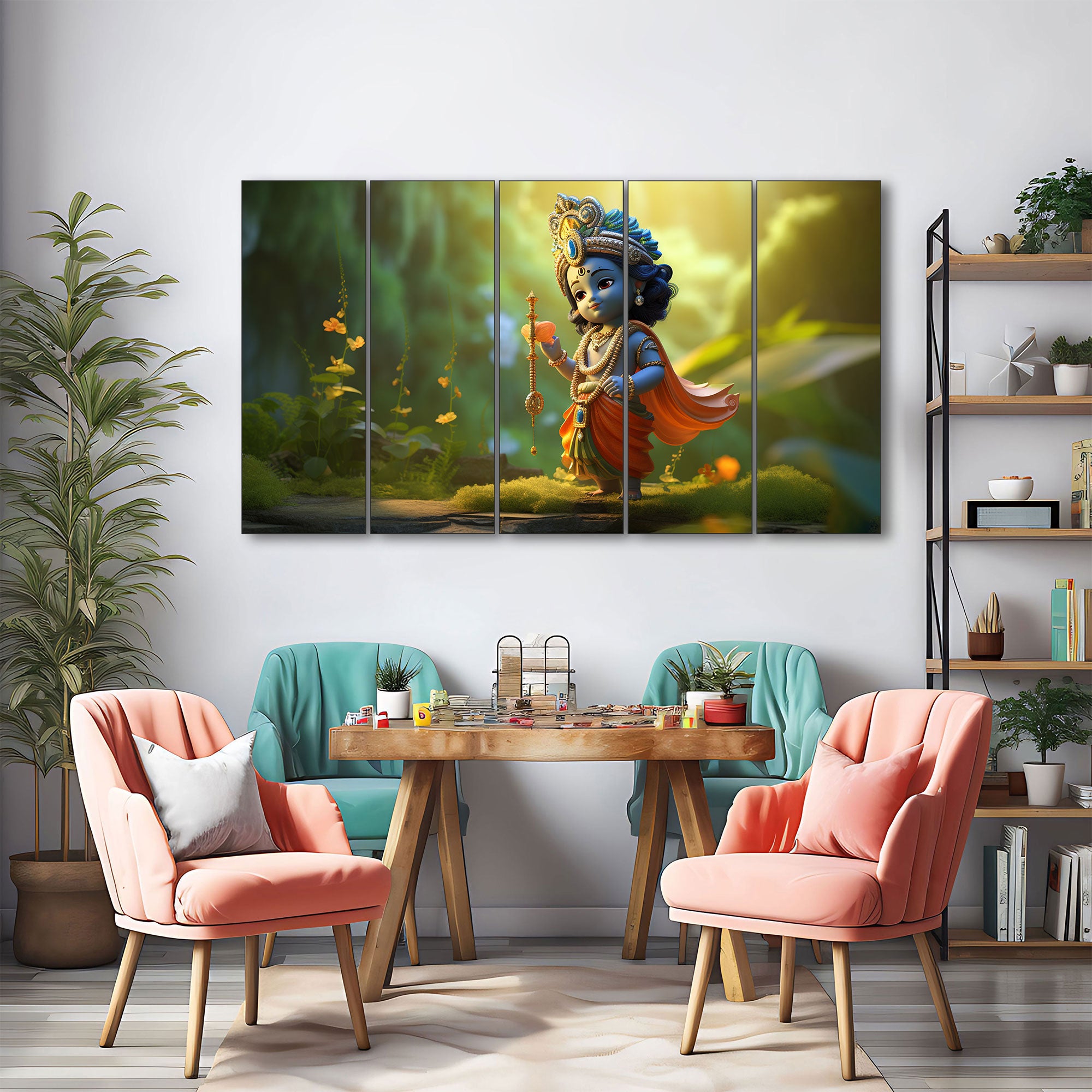 Bal Gopal Painting with frame Big Size Wall Art for living room,Bedroom,Drawing room,Hotels