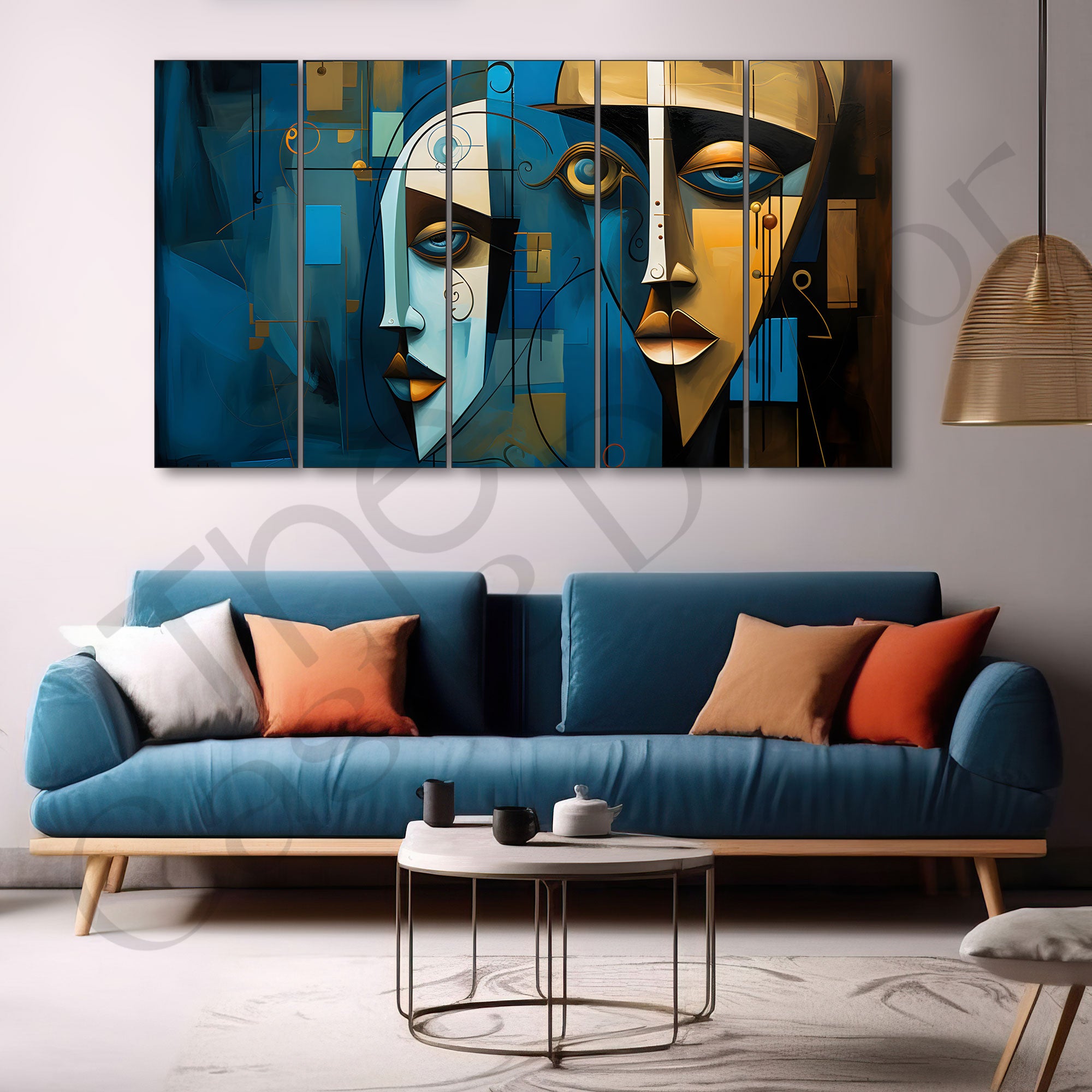 Woman Abstract Painting with frame Big Size Wall Art for living room,Bedroom,Drawing room,Hotels